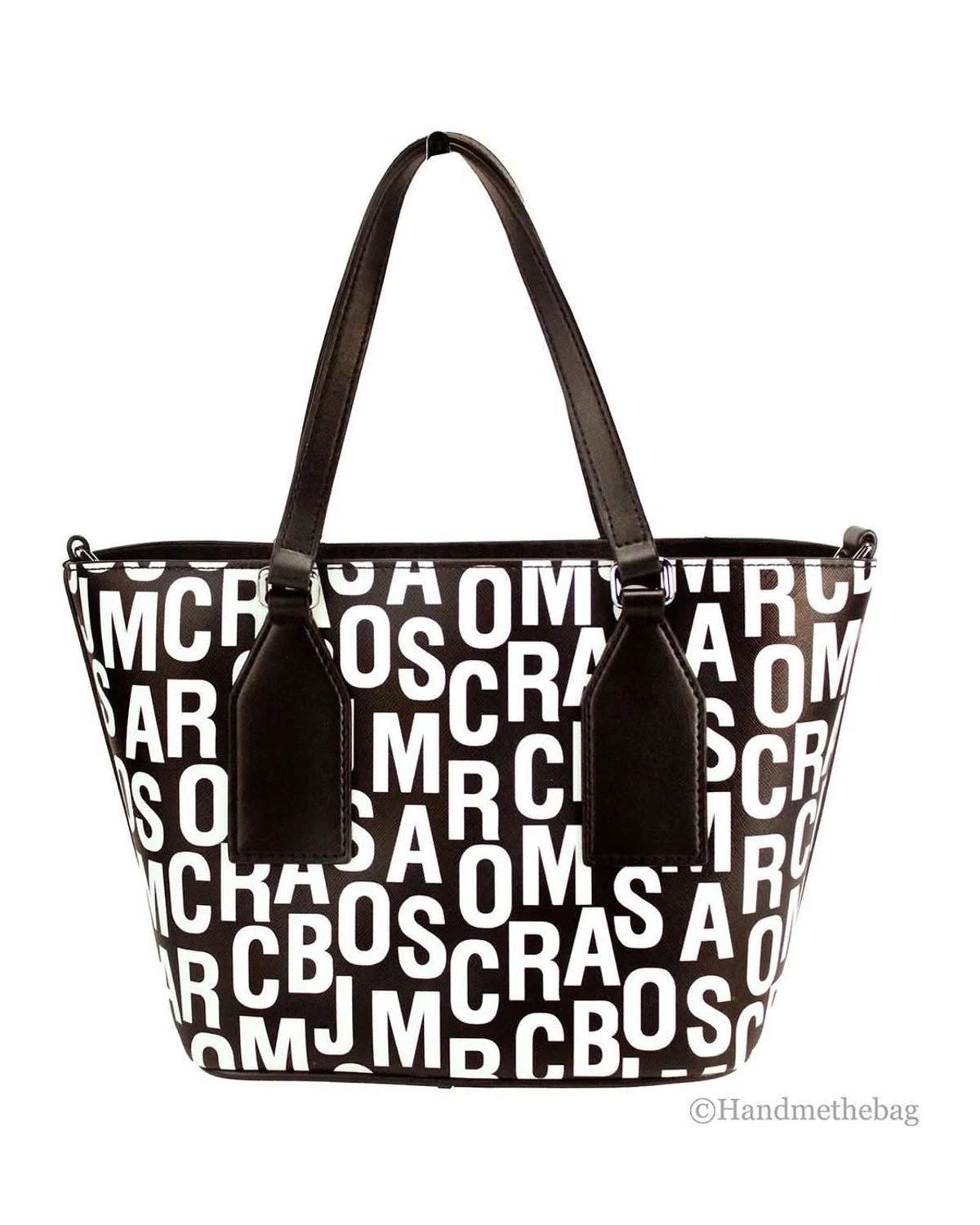 Marc Jacobs Black Leather Small Tote Crossbody Bag Glam Steals