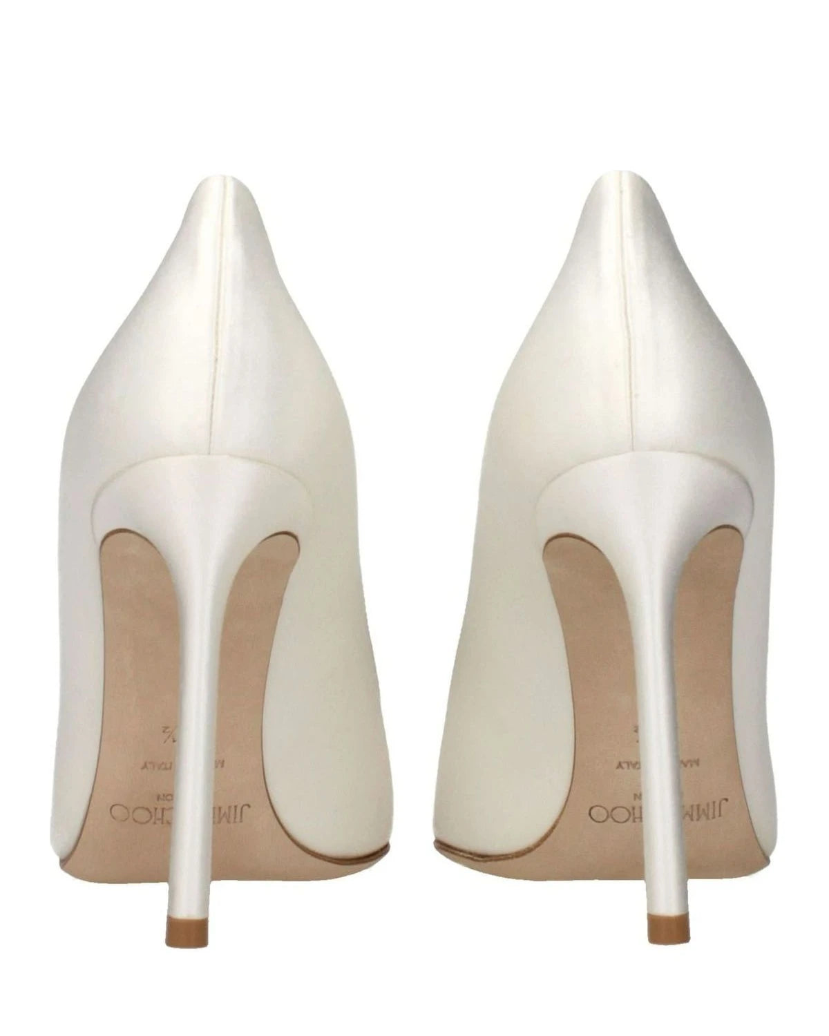 Jimmy Choo Beige Satin Platform Pumps Glam Steals