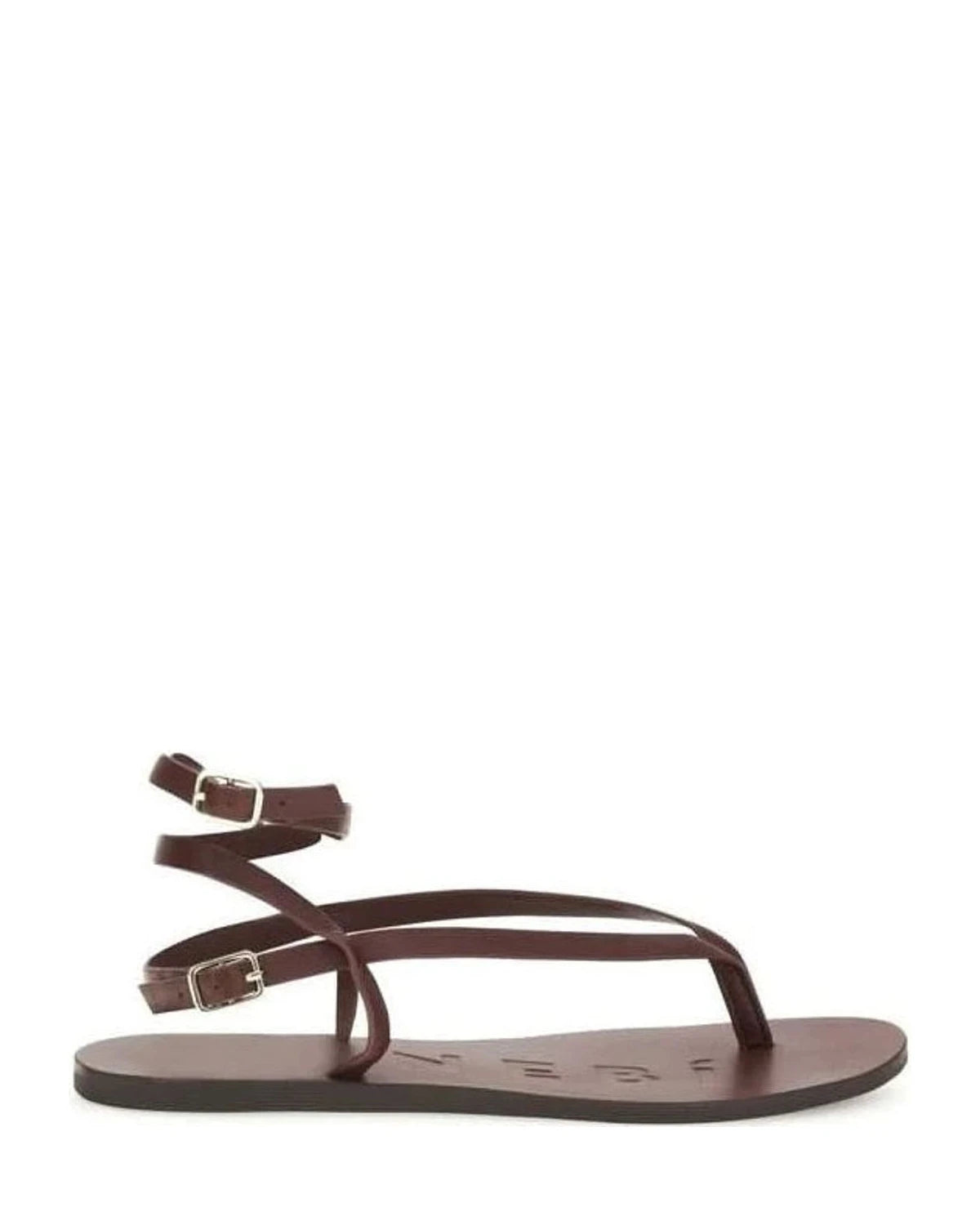 Manebi Brown Flat Sandals Glam Steals