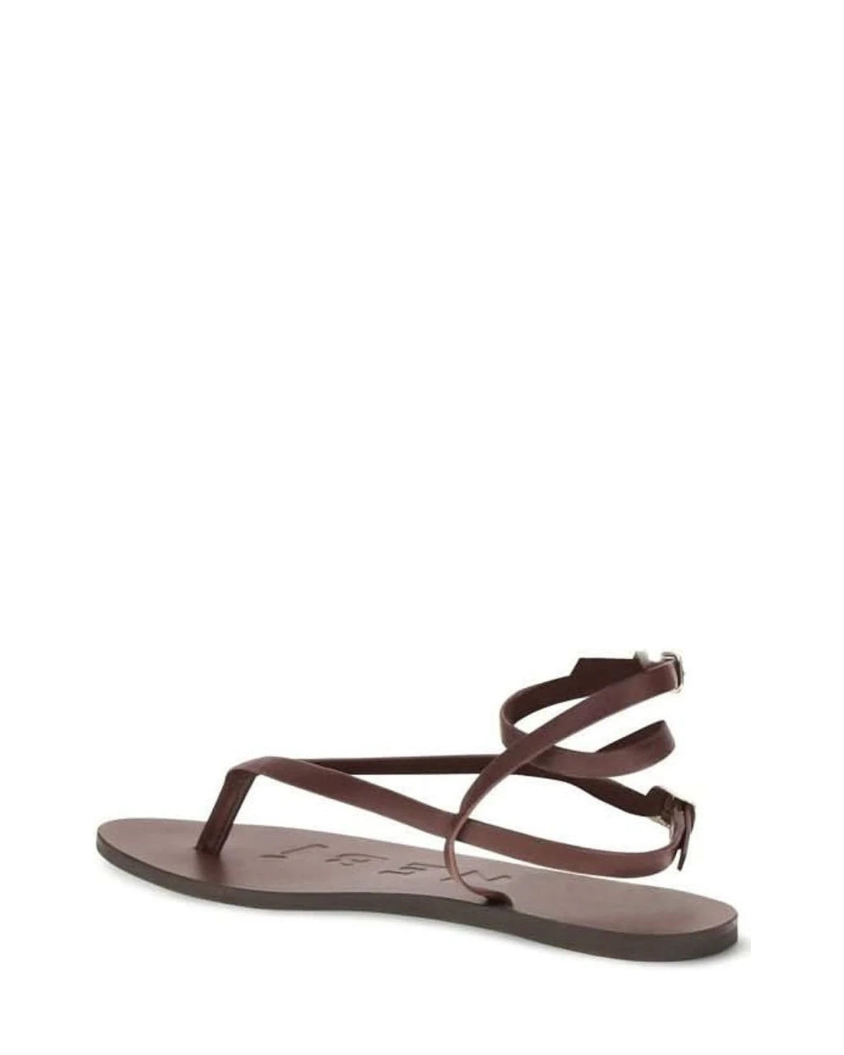 Manebi Brown Flat Sandals Glam Steals