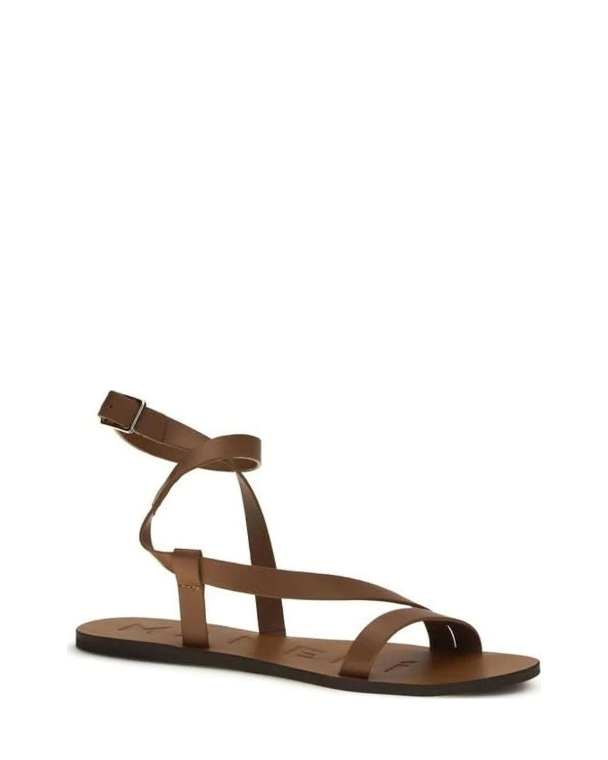 Manebi Brown Flat Sandals Glam Steals