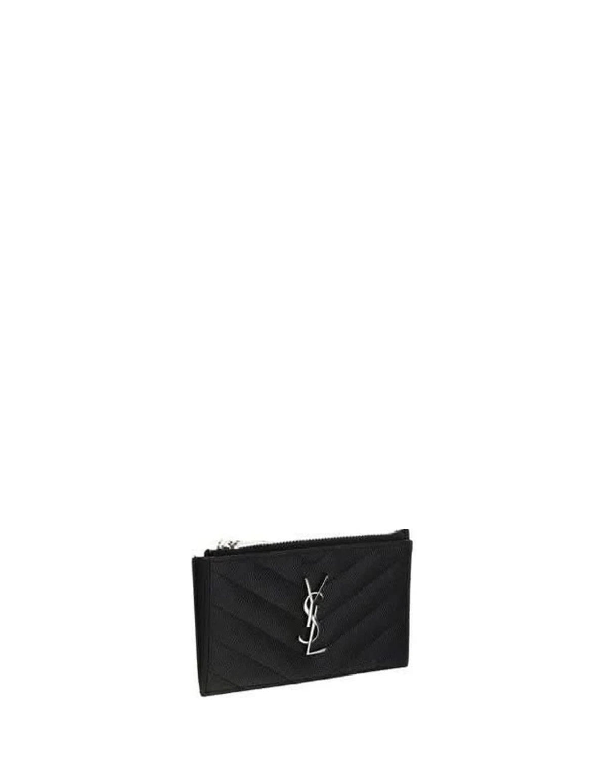 Saint Laurent Black Leather Wallet Glam Steals