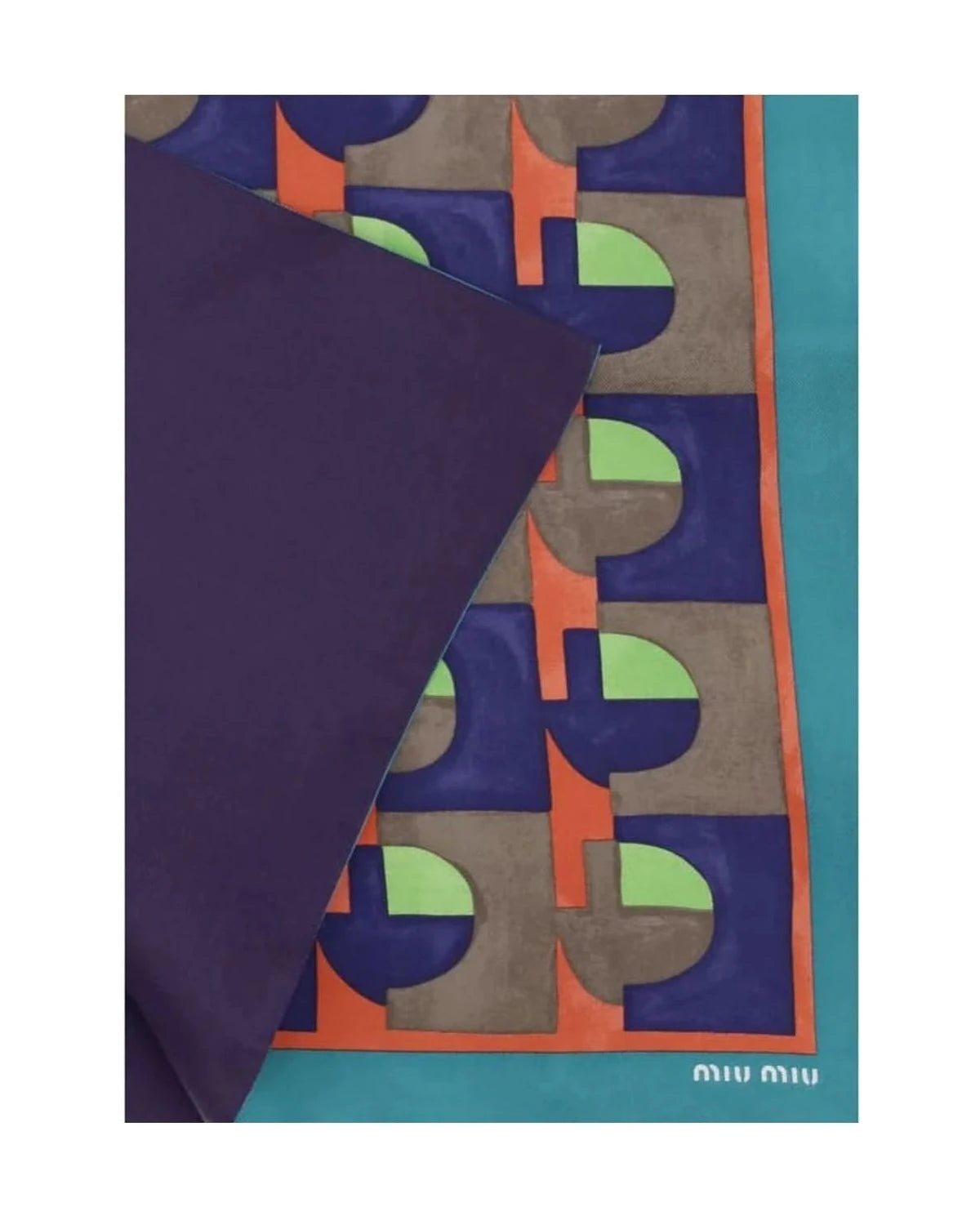Miu Miu Scarves & Shawl in blue, Silk — view 3