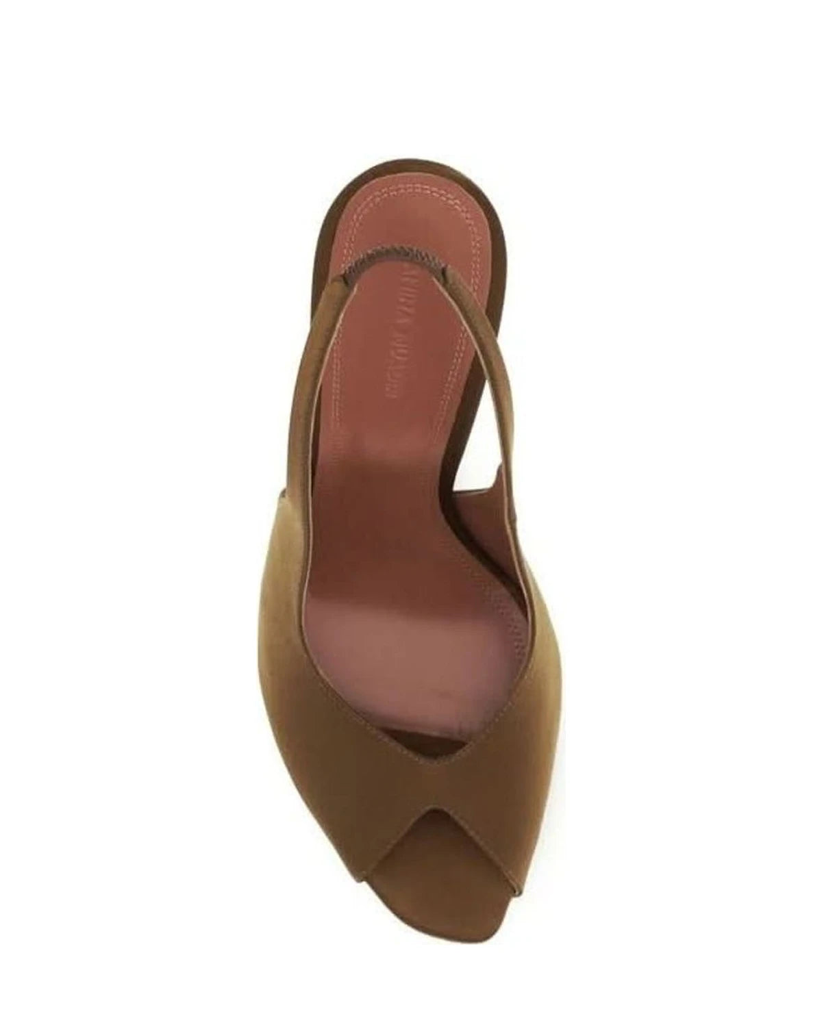 Amina Muaddi Brown Silk Stiletto Heel Sandals Glam Steals