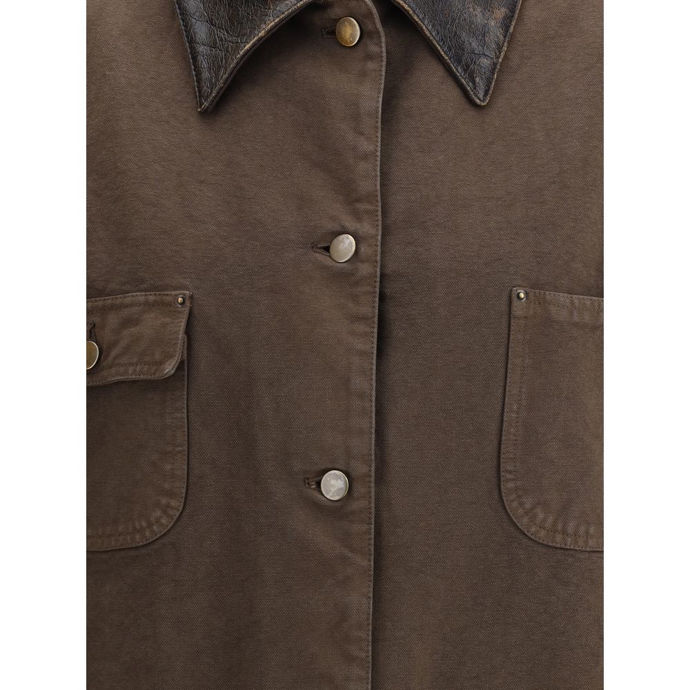 Prada Cotton And Shearling Jacket Glam Steals