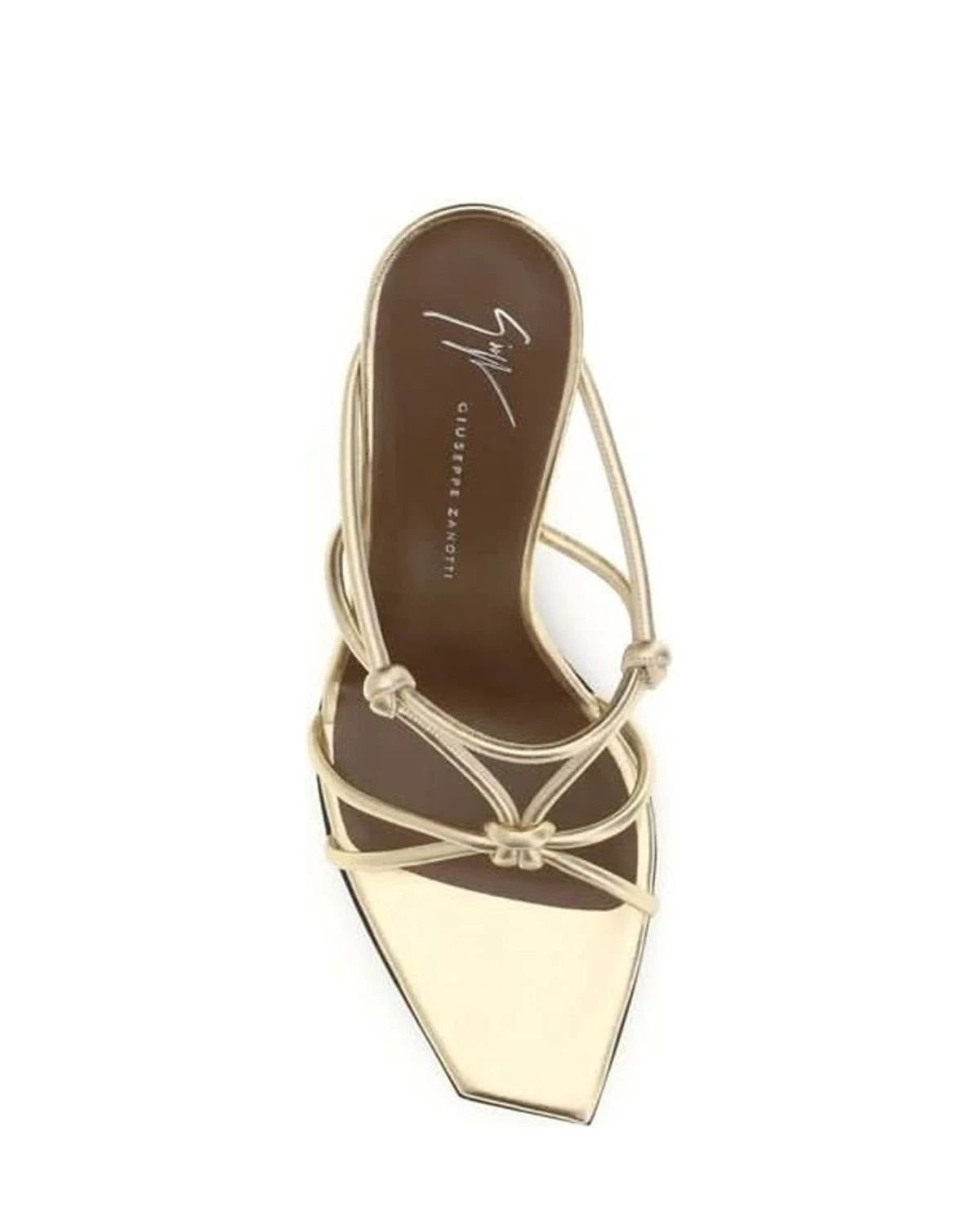 Gold Calf Leather Bos Taurus Stiletto Heel Sandals Glam Steals