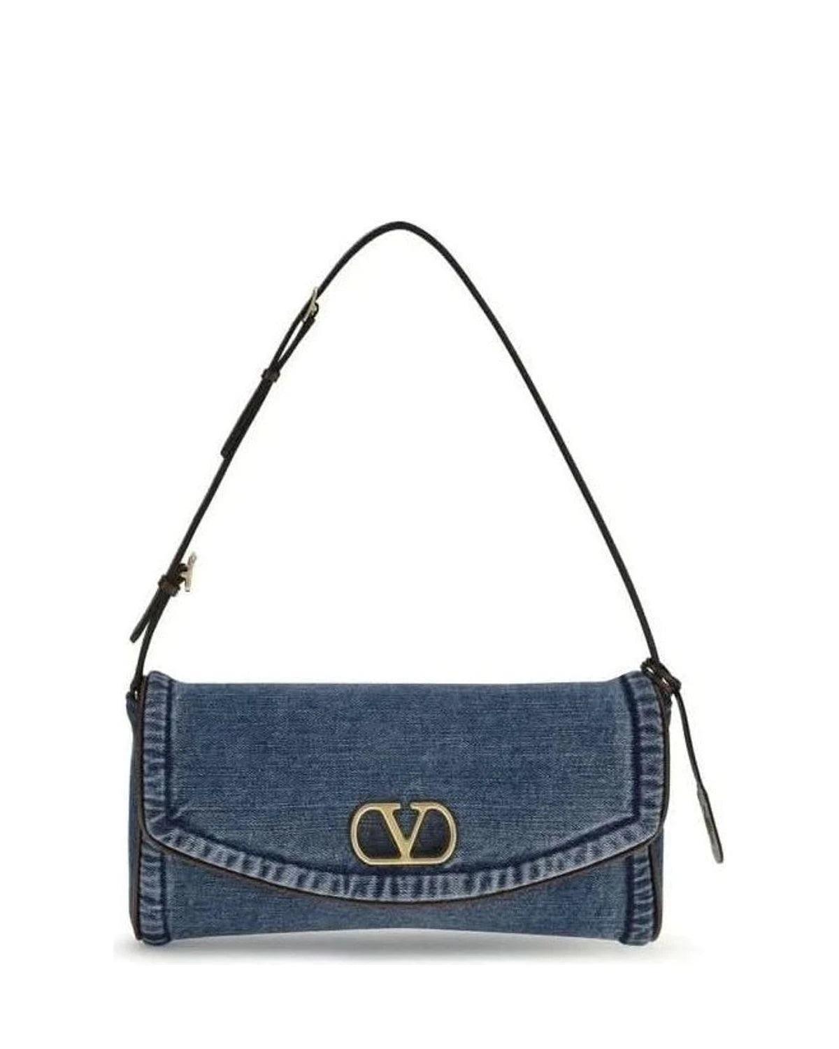 Valentino Garavani Blue Cotton Shoulder Bag Glam Steals