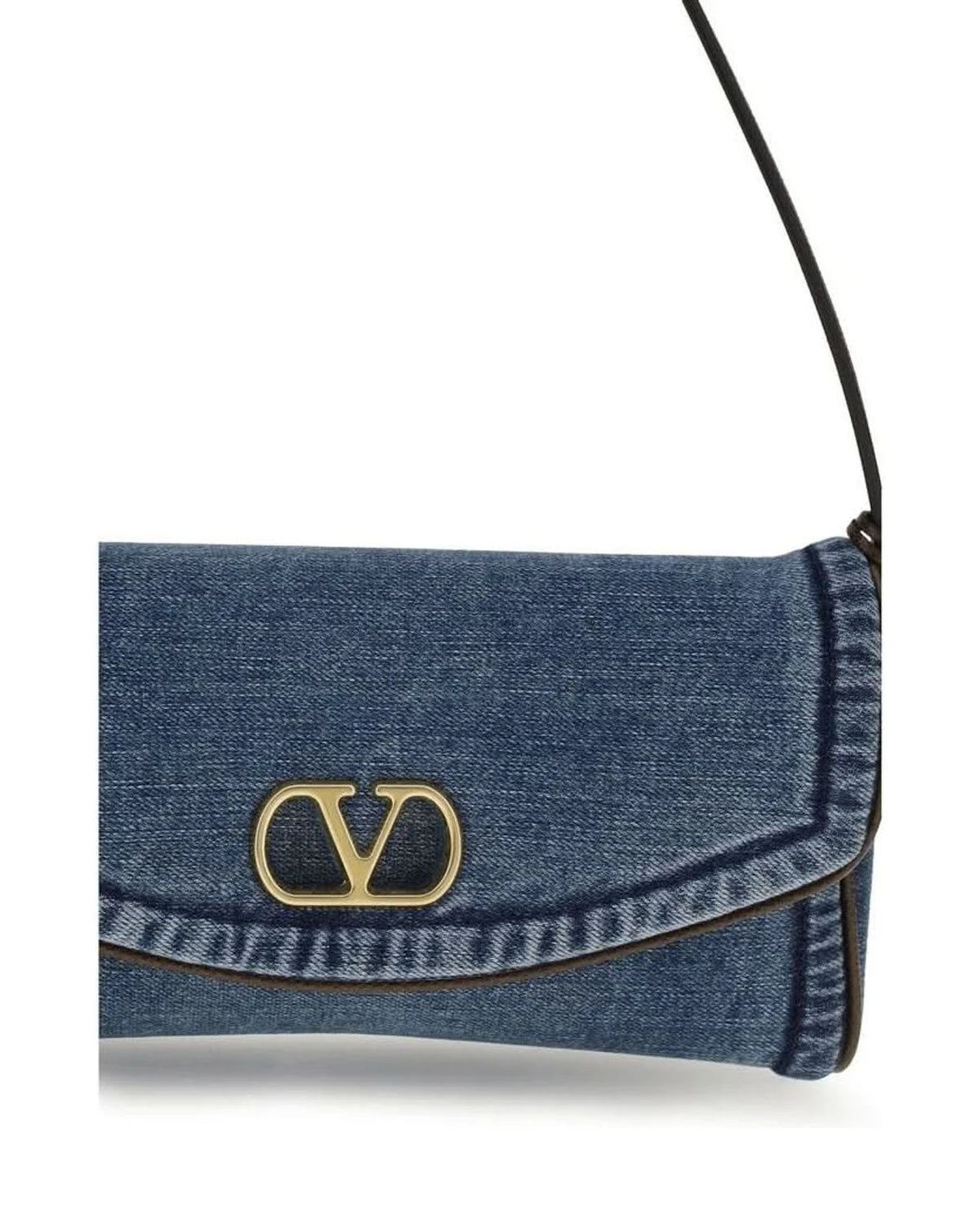 Valentino Garavani Blue Cotton Shoulder Bag Glam Steals