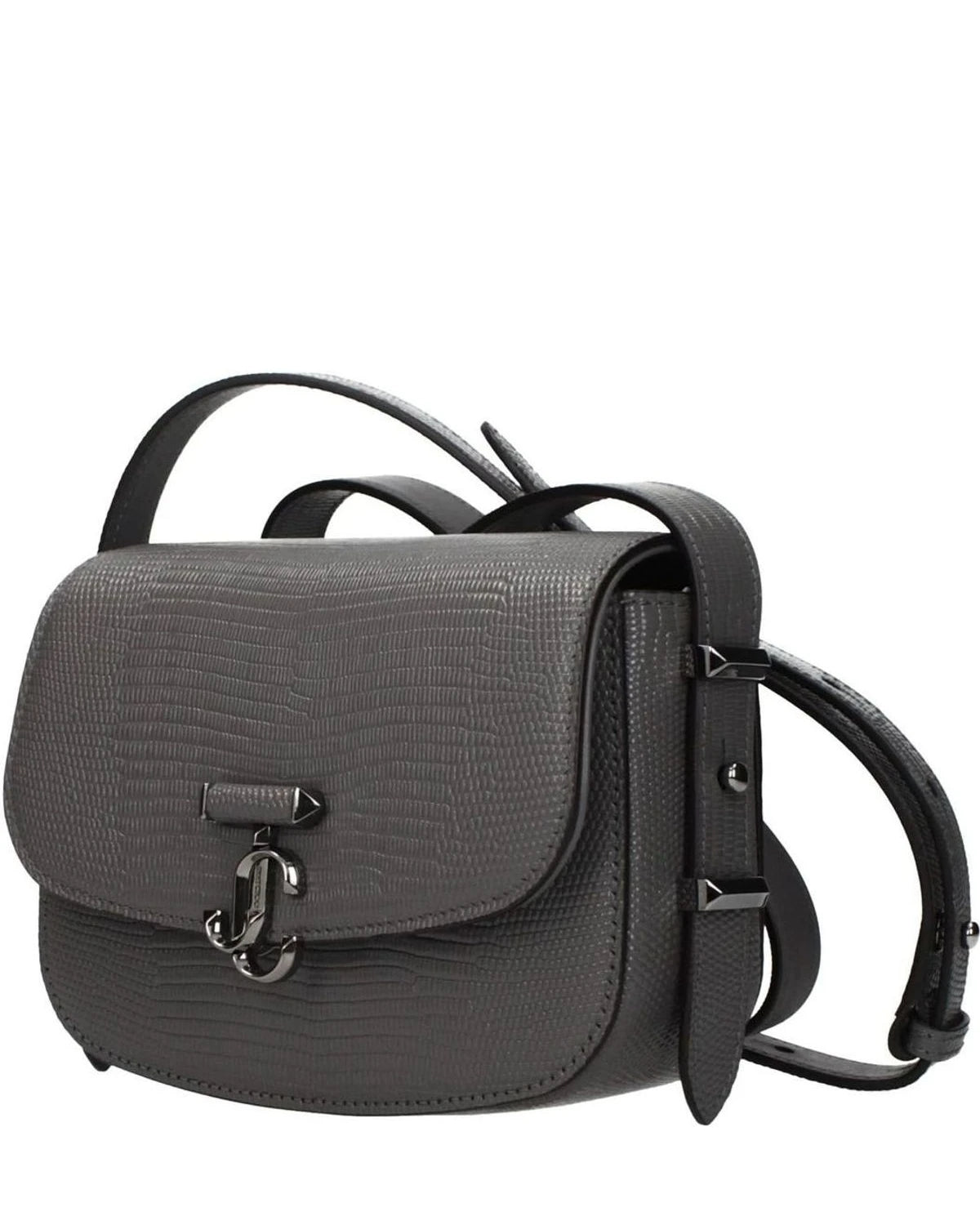 Jimmy Choo Gray Leather Shoulder Bag Glam Steals