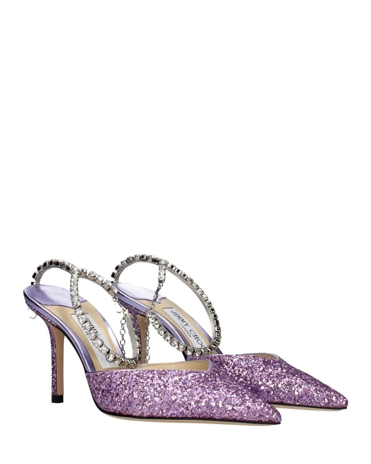 Jimmy Choo Purple Plastic Stiletto Heel Glam Steals