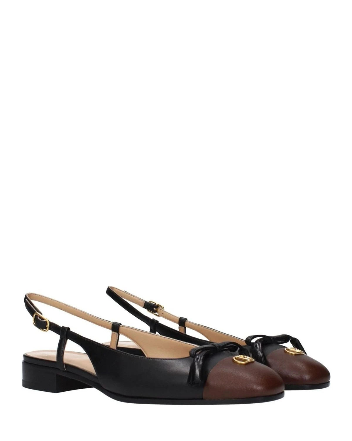 Valentino Garavani Black Leather Ballet Flats Glam Steals