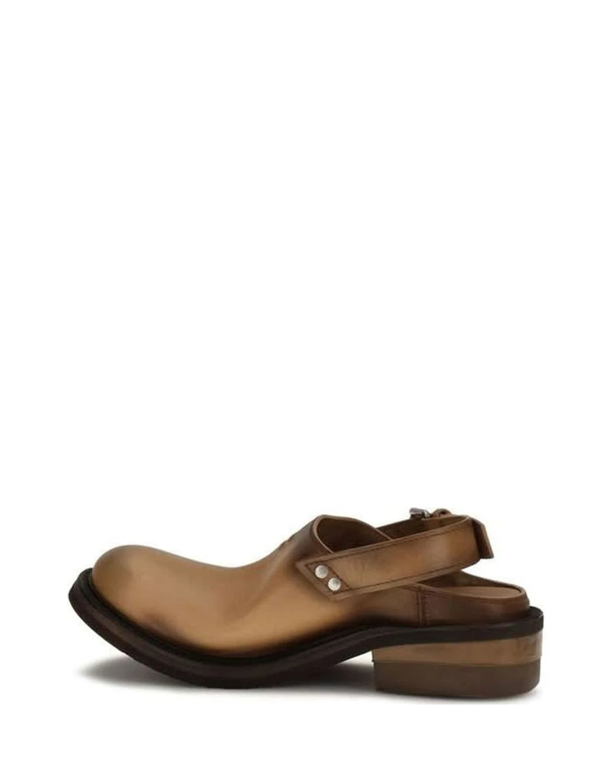 Miu Miu Brown Leather Calf Bos Taurus Mules Glam Steals