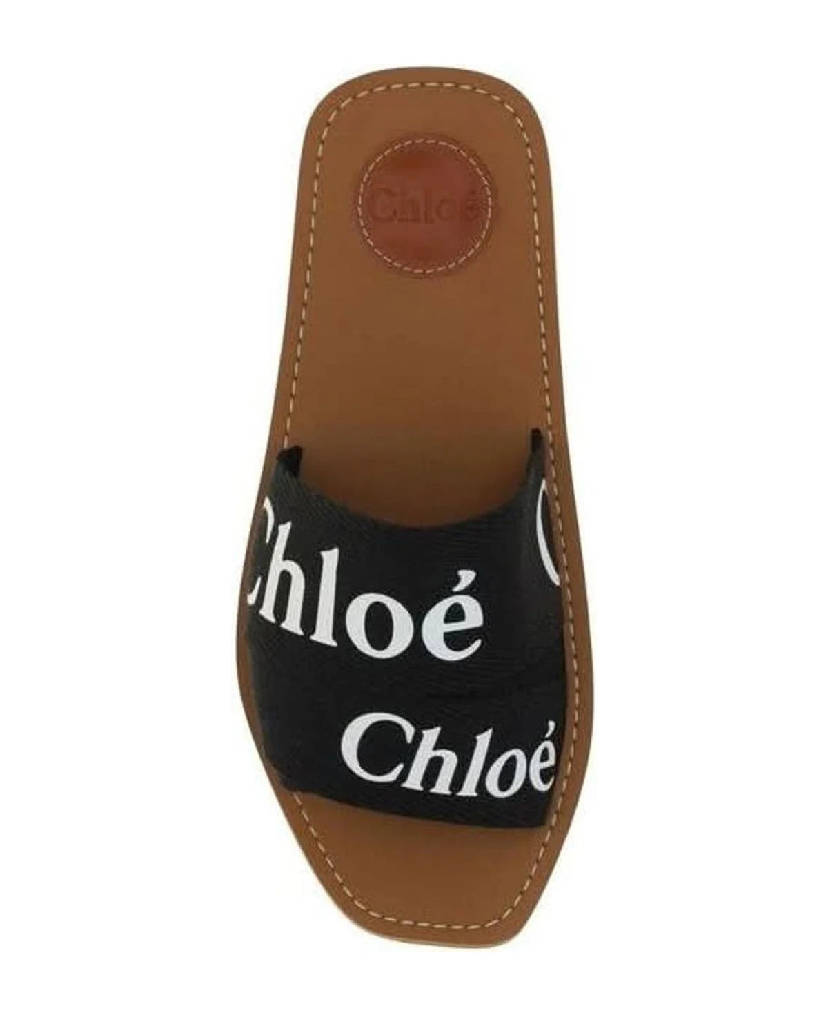Chloé Black Linen Flat Sandals Glam Steals