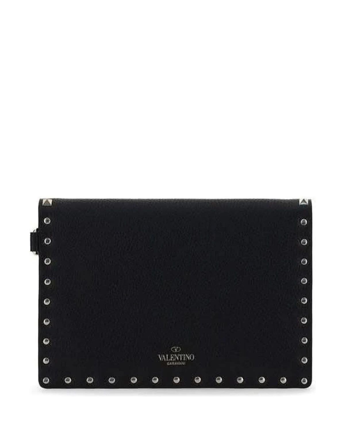 Valentino Garavani Black Leather Calf Bos Taurus Wallet Glam Steals