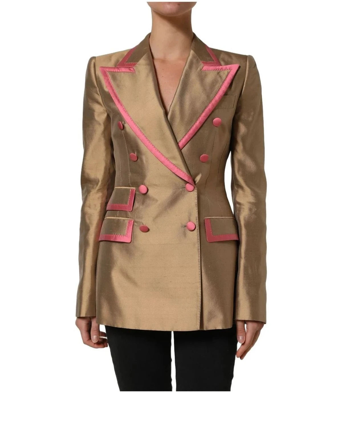 Dolce & Gabbana Blazer in gold, Silk — view 2