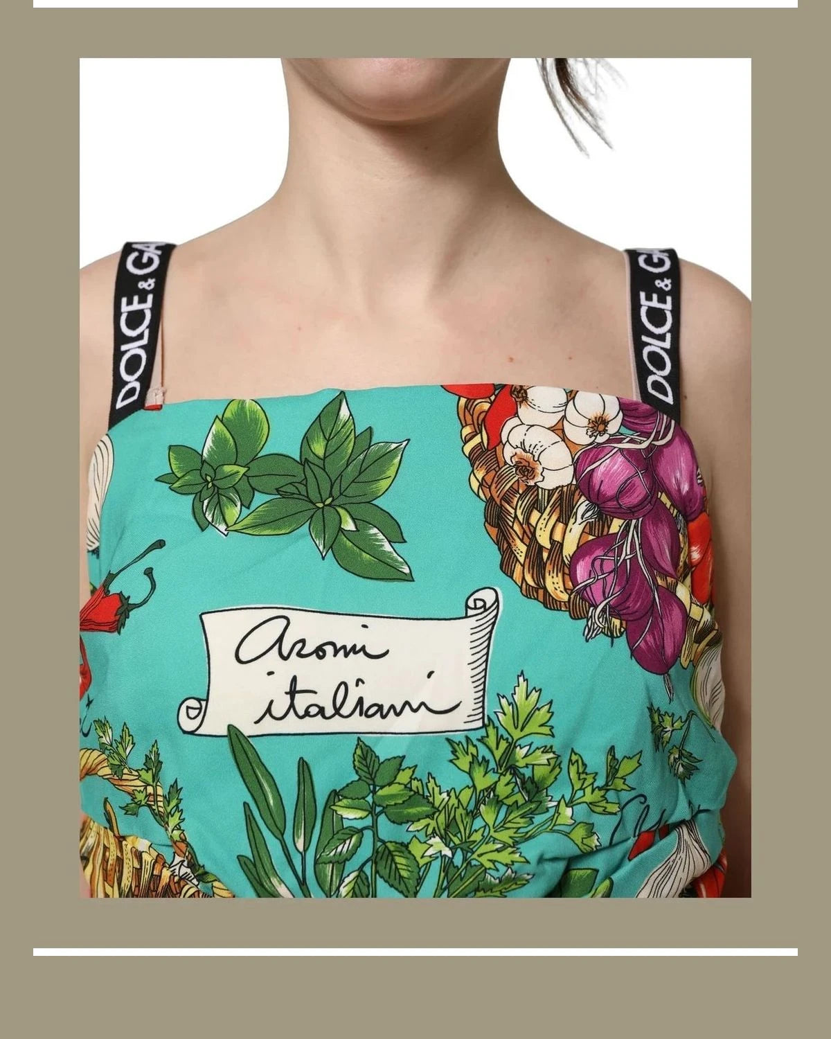 Dolce & Gabbana Crop Top in multicolor, Elastane — view 6