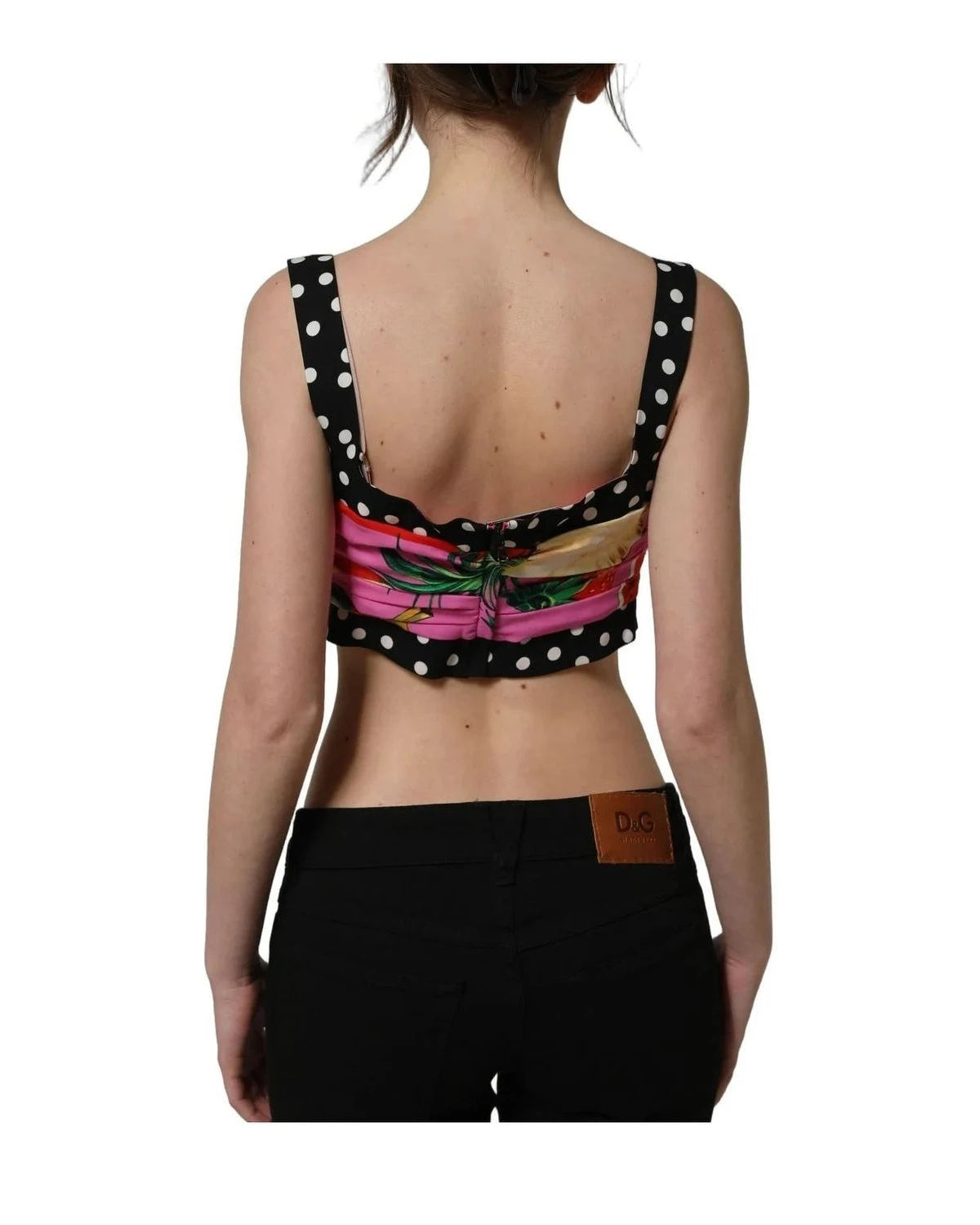 Dolce & Gabbana Corset Top in multicolor, Elastane — view 6