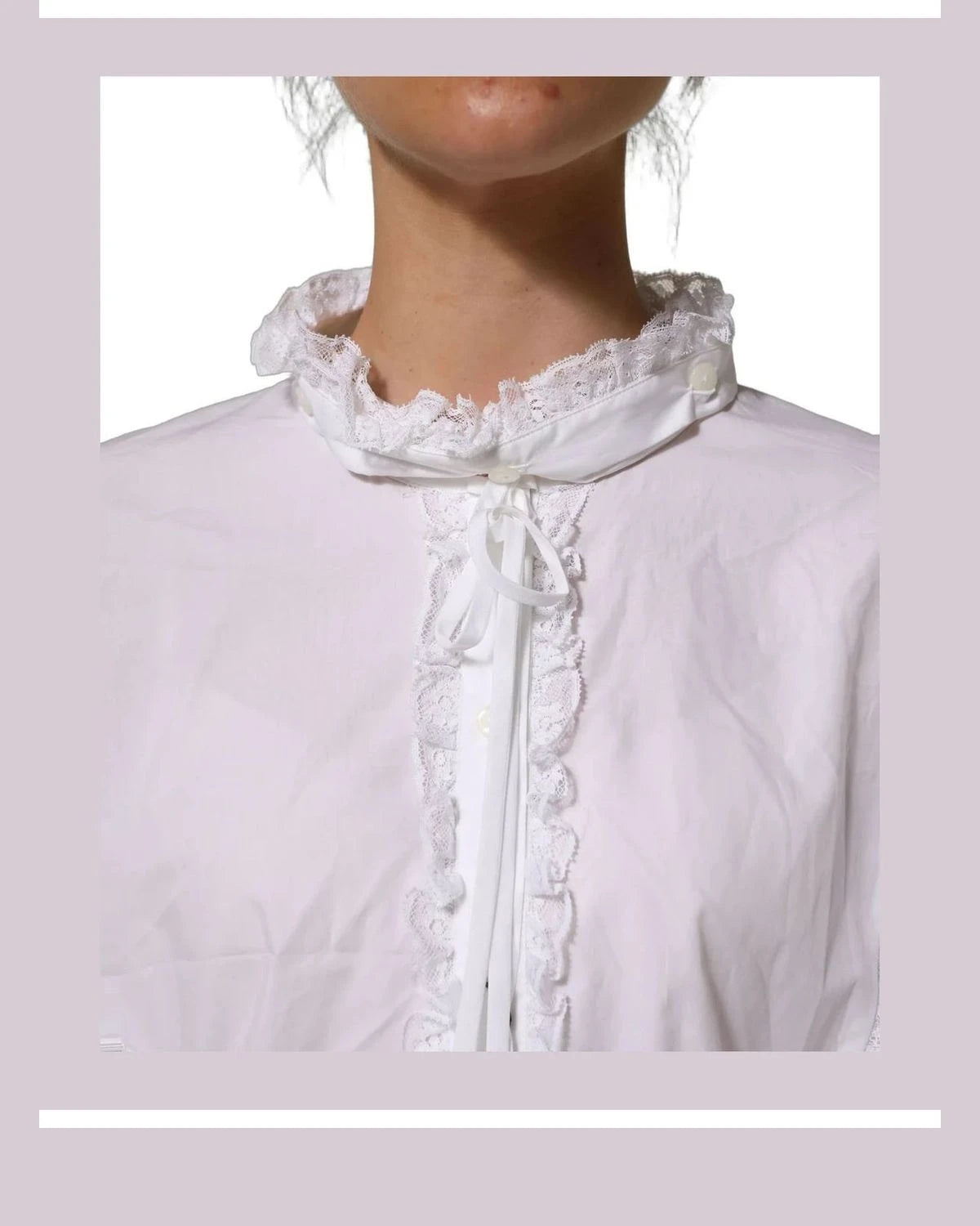 Dolce & Gabbana Blouse in white, Cotton — view 6