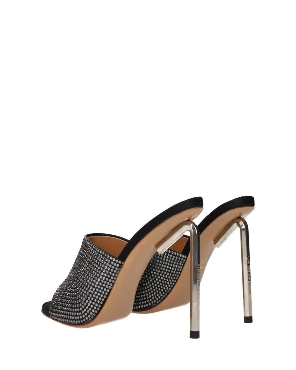 Off-White Black Stiletto Sandals