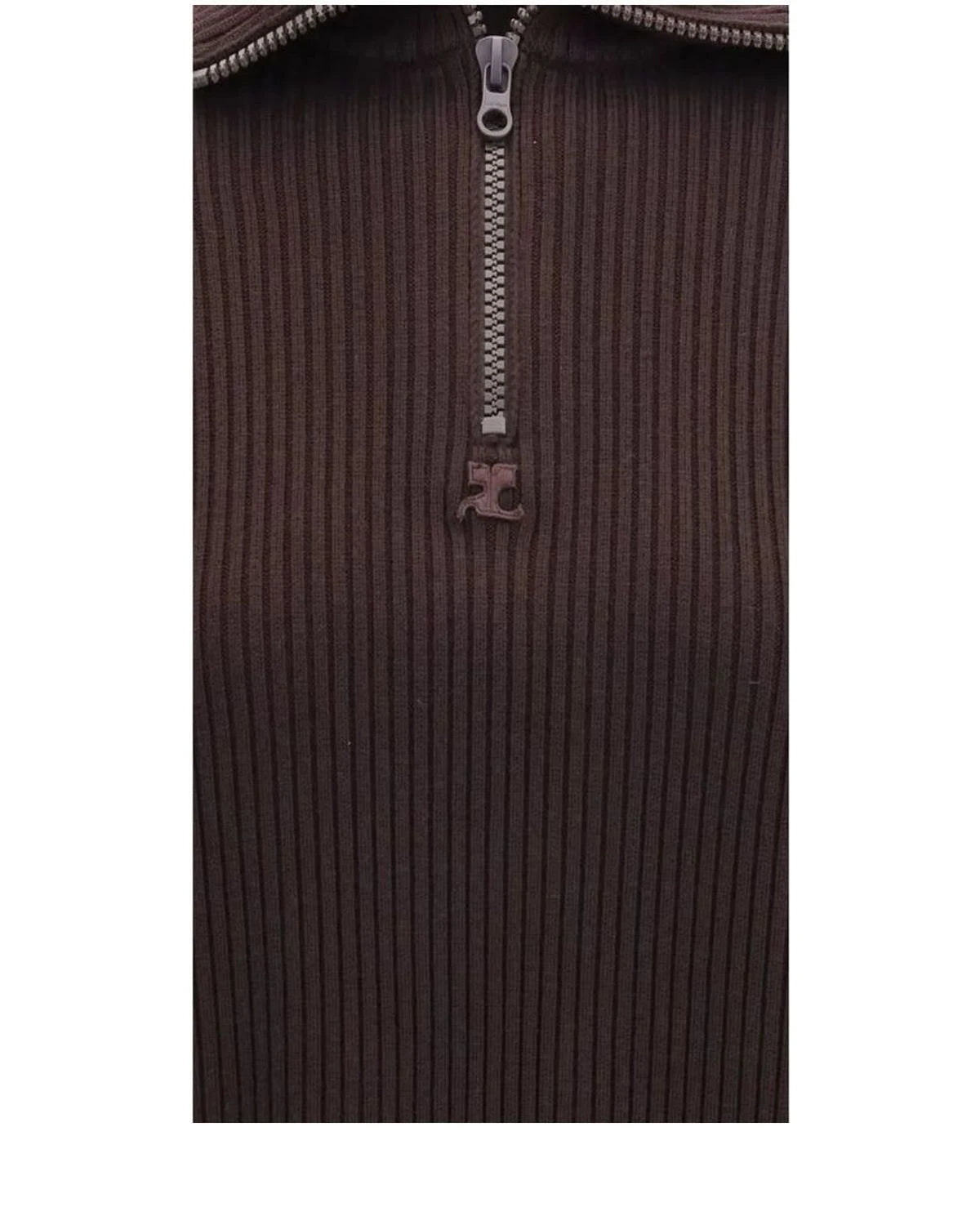 Courrèges Sweater in brown, Merino Wool — view 3