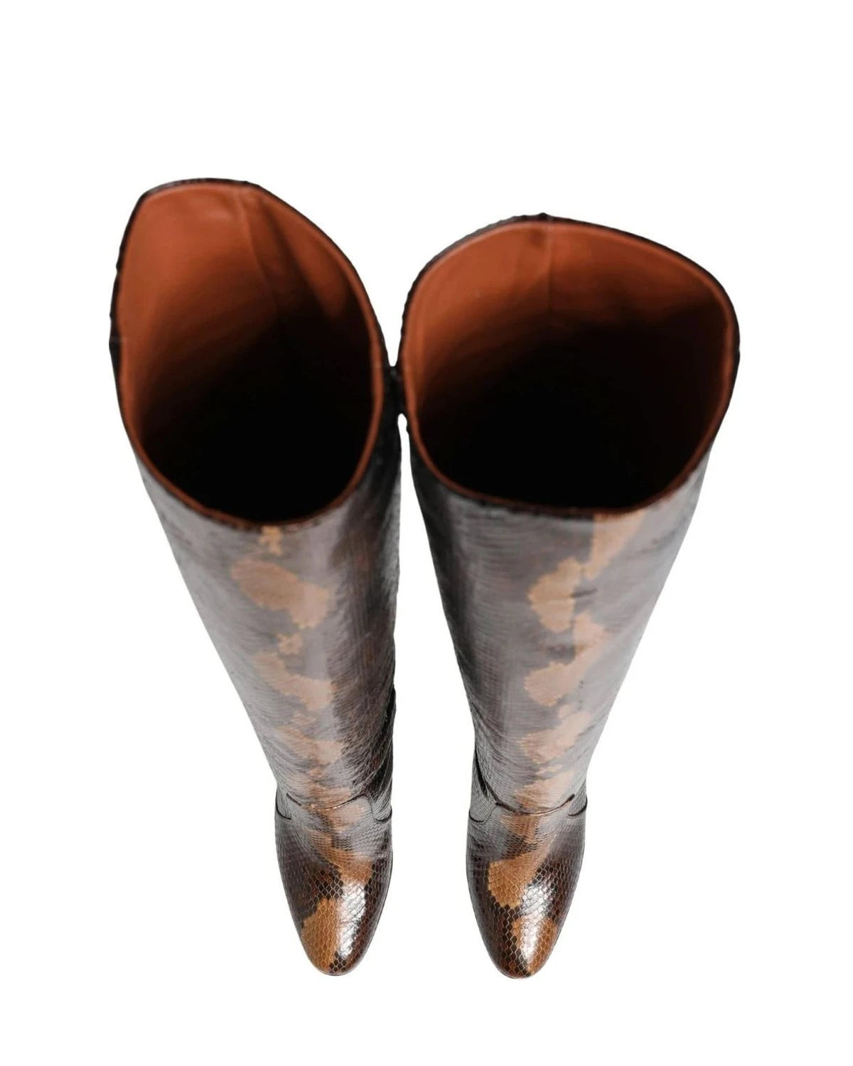 Dolce & Gabbana Exotic Brown Knee High Boots