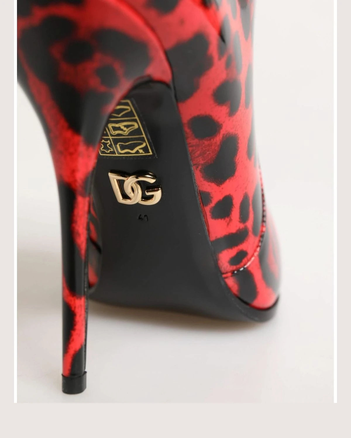 Red Leopard Cardinale Ankle Boots Shoes