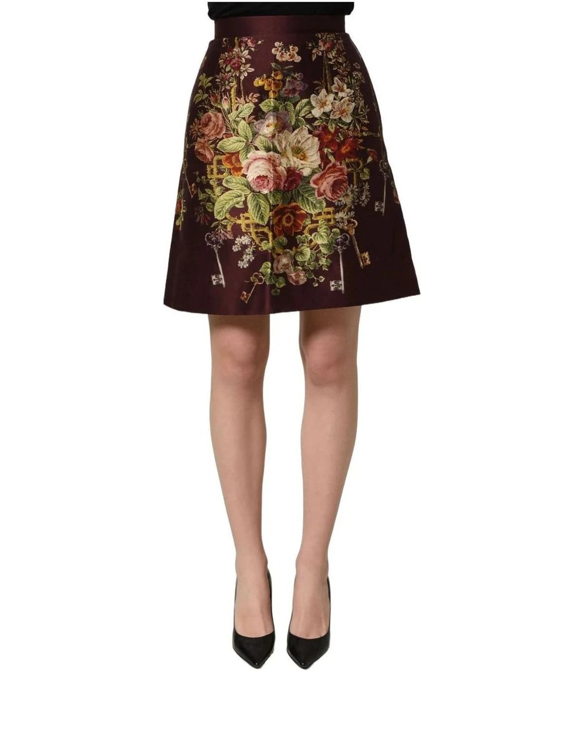 Dolce & Gabbana Skirt in red, Silk — view 3