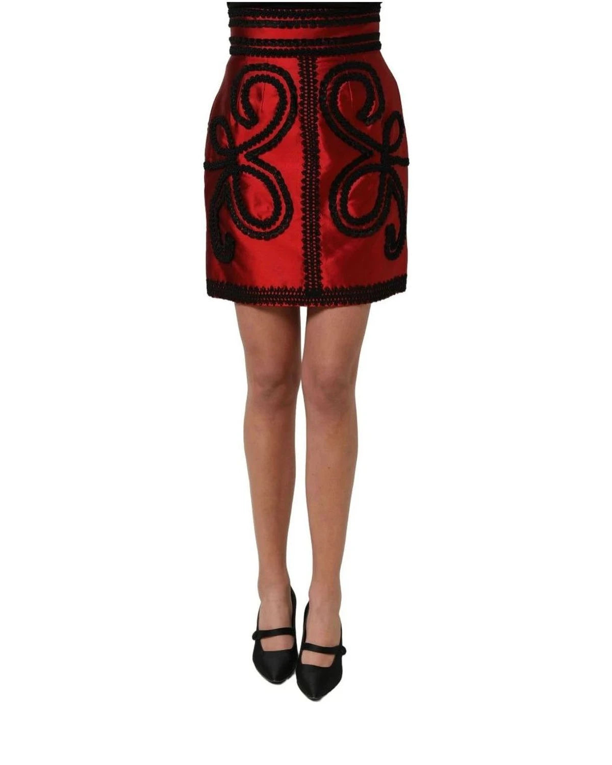 Dolce & Gabbana Skirt in red, Silk — view 2