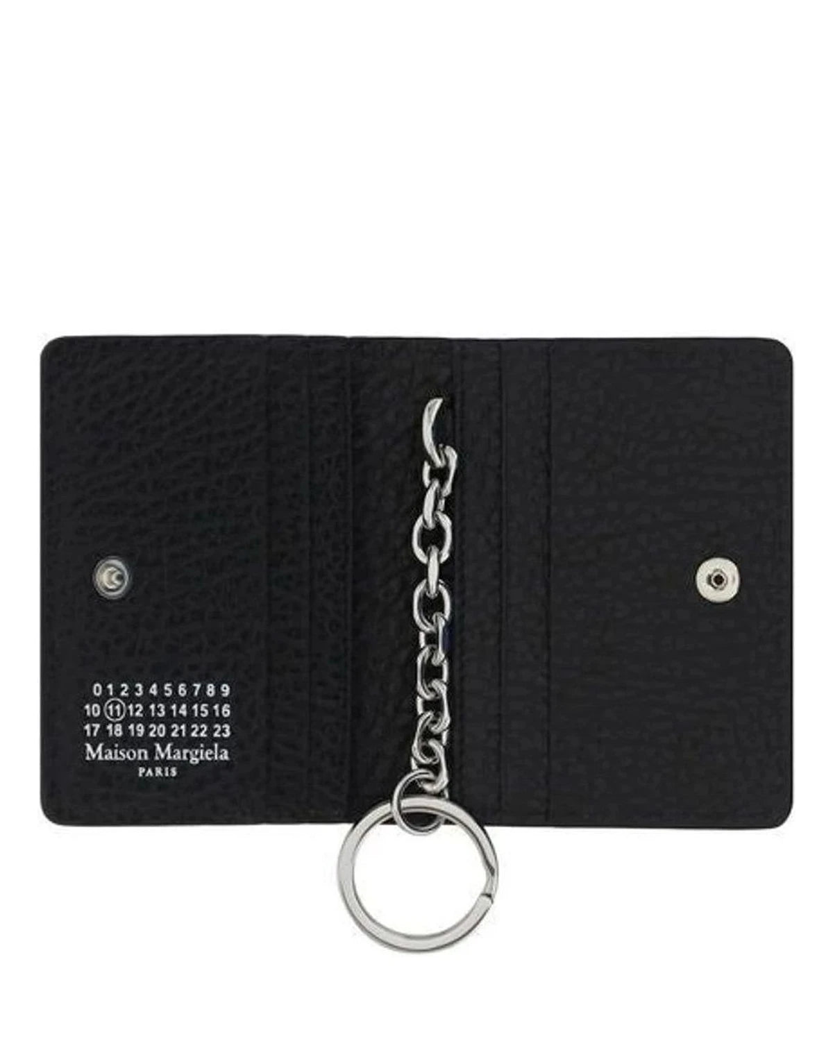 Maison Margiela Keychain in black, Calf Leather — view 3