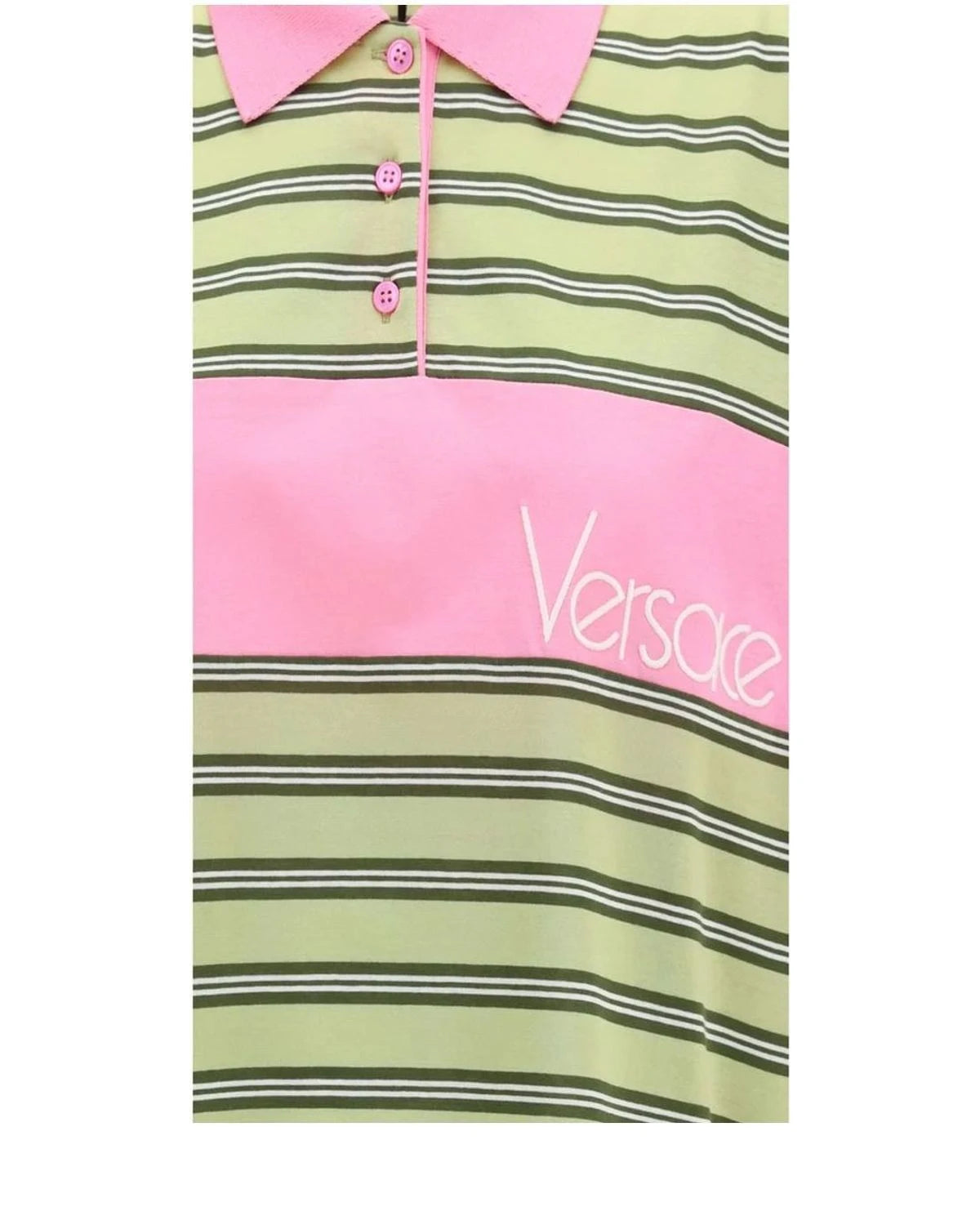 Versace Polo in green, Cotton — view 3
