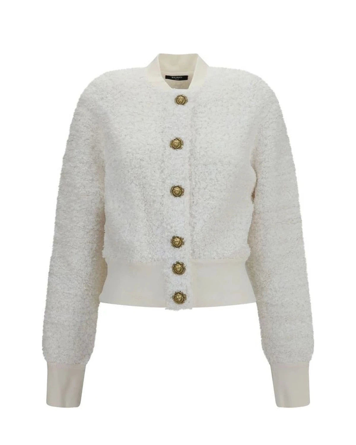 Balmain Bomber Jacket in white, Viscose