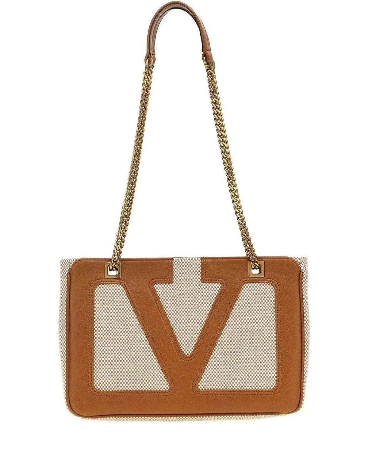 Valentino Garavani Shoulder Bag in beige, Cotton