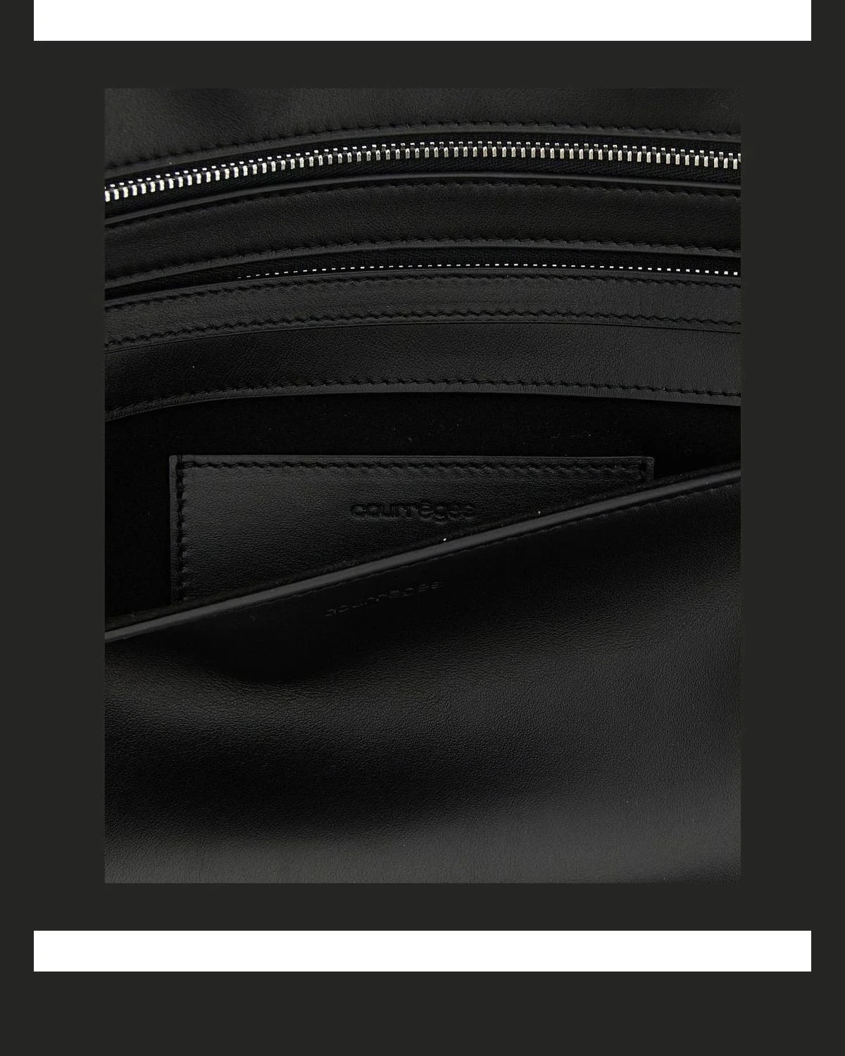 Courrèges Shoulder Bag in black, Cow Leather — view 4