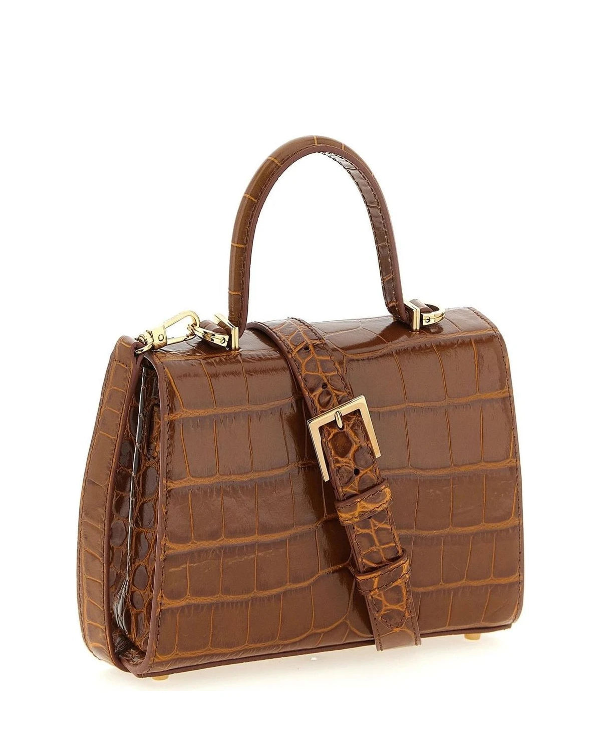 Versace Satchel Bag in brown, Calfskin Leather — view 2