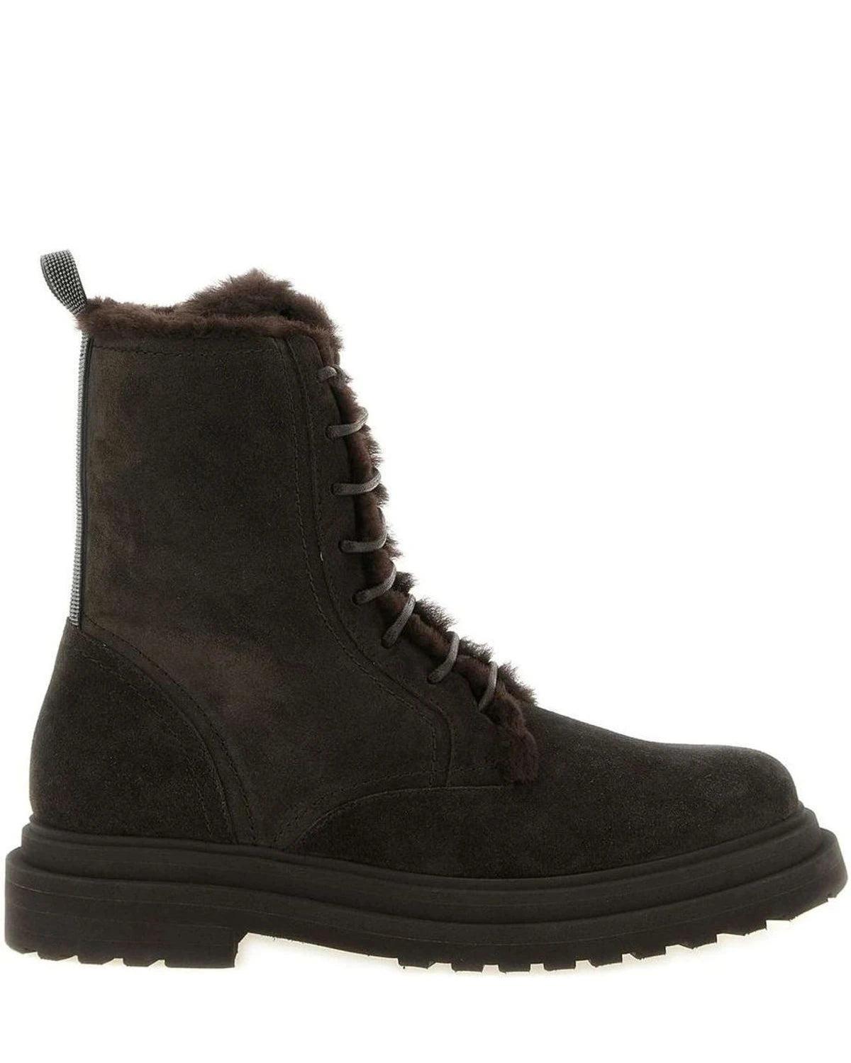 Brunello Cucinelli Lace-Up Brown Boots
