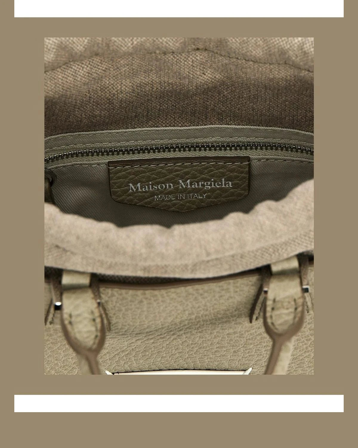 Maison Margiela Satchel Bag in gray, Calfskin Leather — view 4
