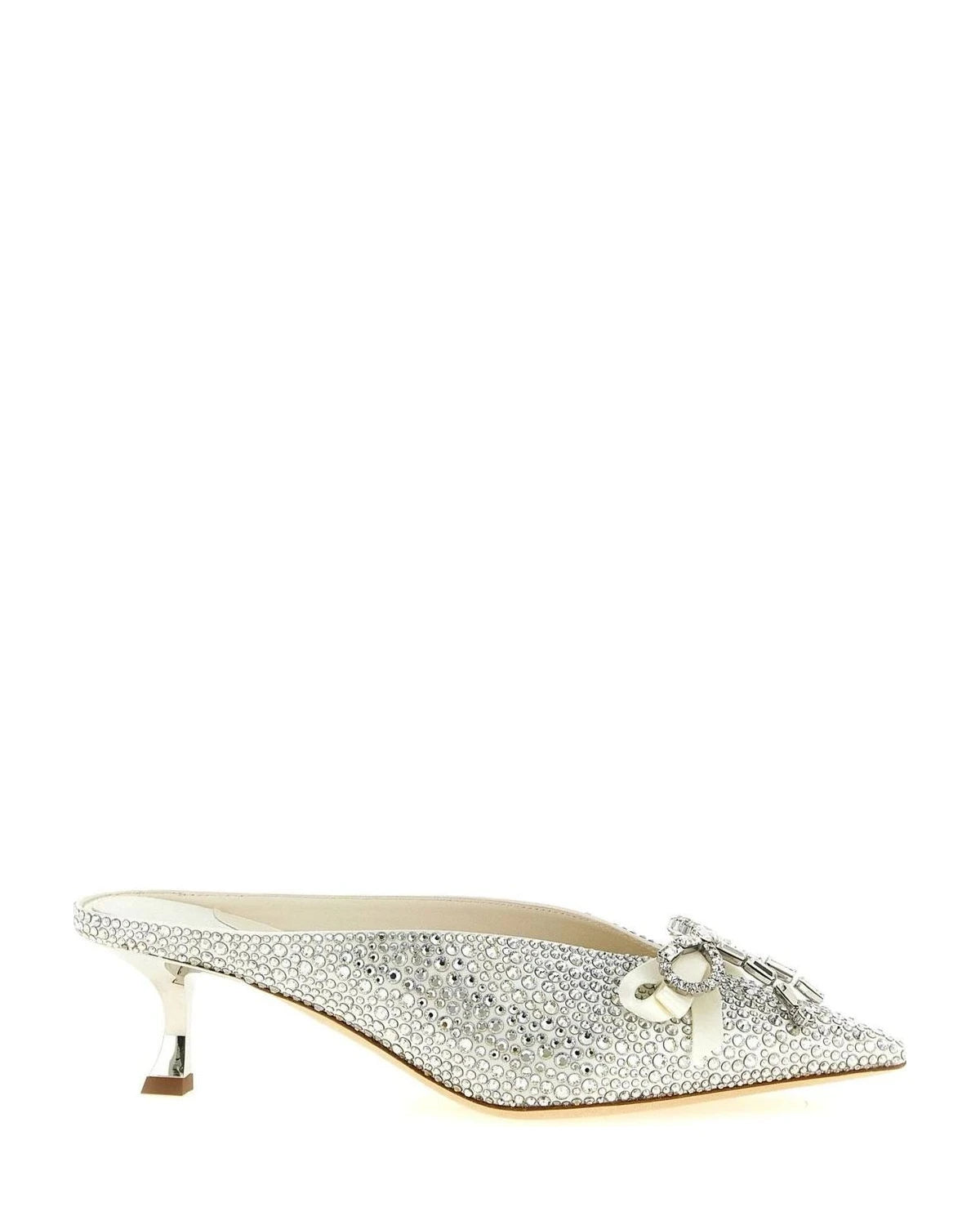 Jimmy Choo Tencel Silver Pumps