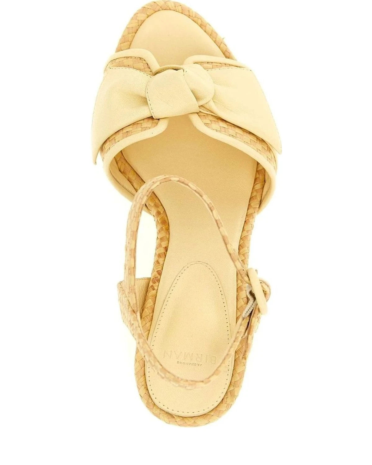 Alexandre Birman Cowhide Beige Platform Sandals