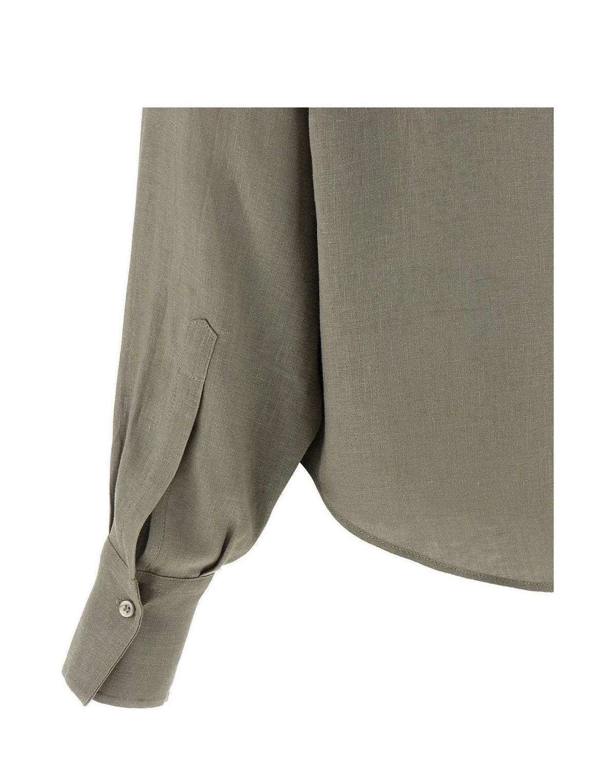 Brunello Cucinelli Blouse in green, Linen — view 4