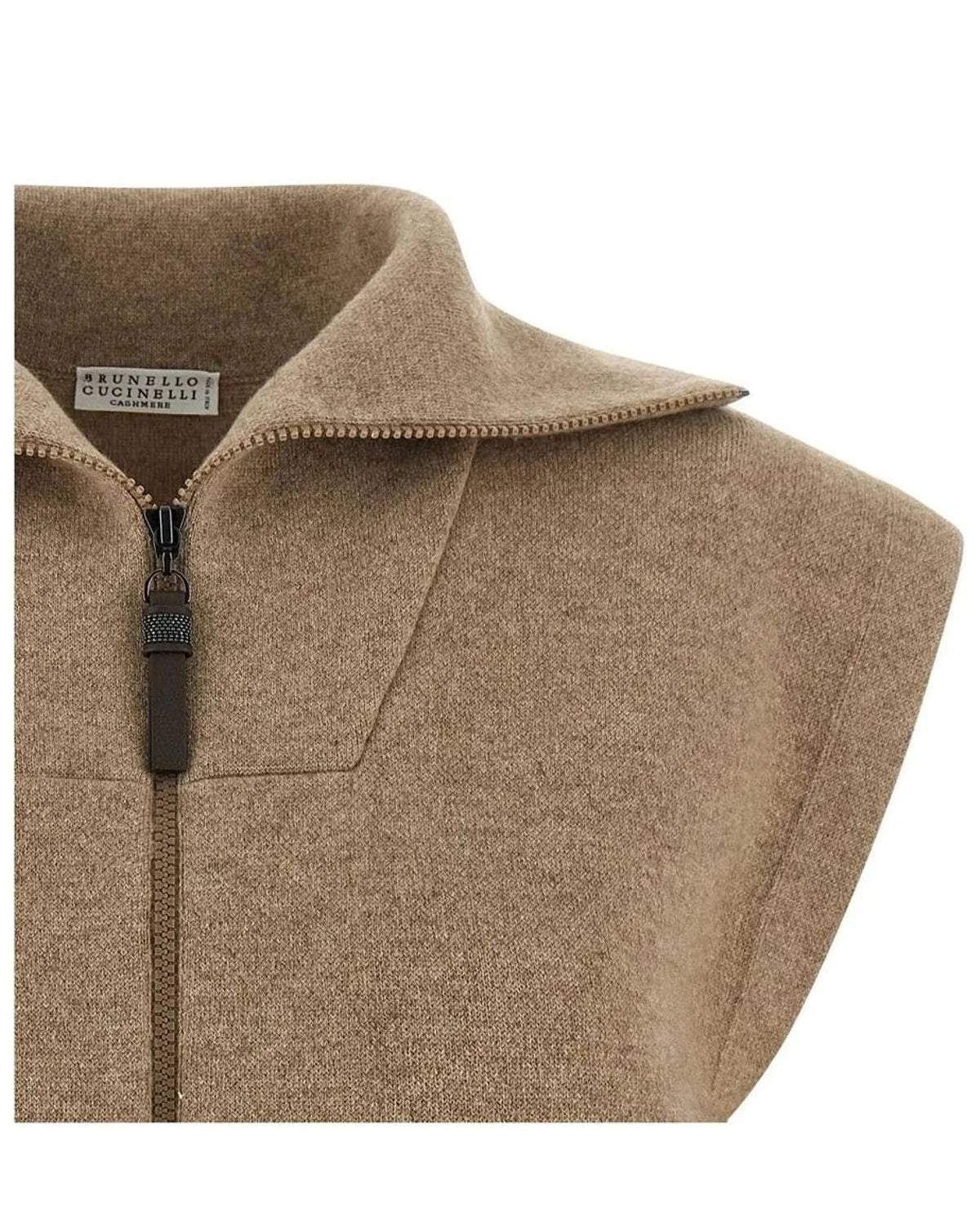 Brunello Cucinelli Vest in beige, Cashmere — view 3