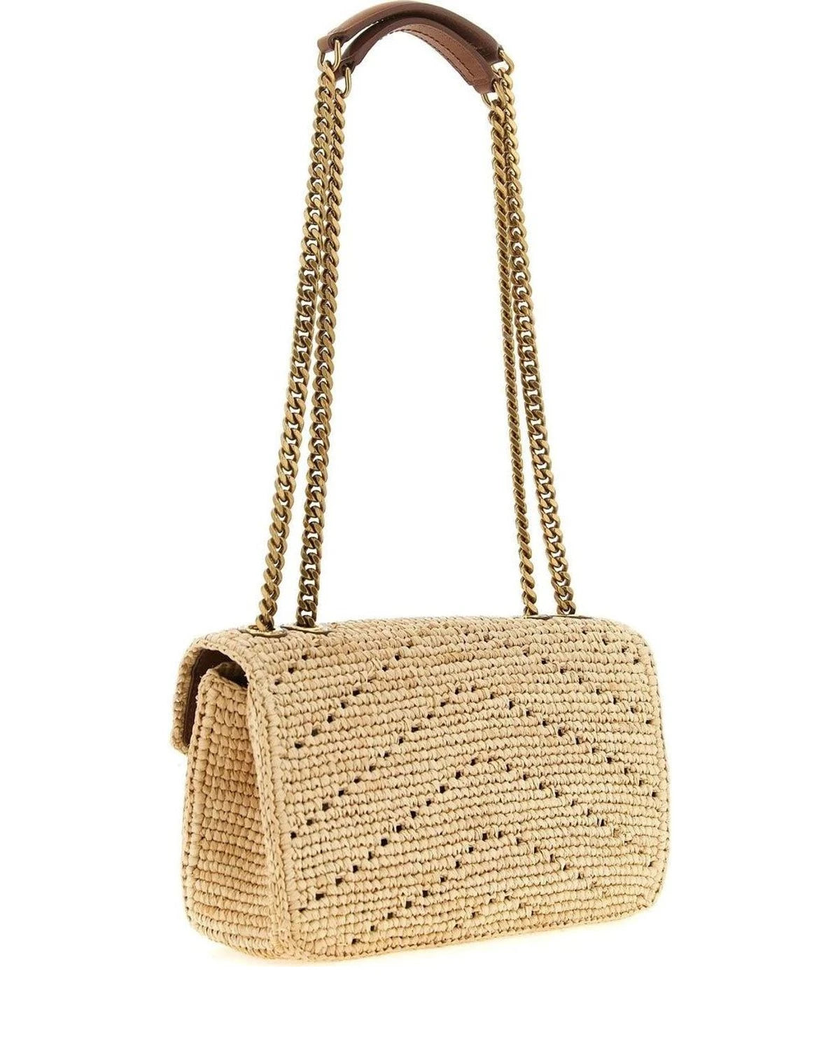 Saint Laurent Shoulder Bag in beige, Raffia — view 2