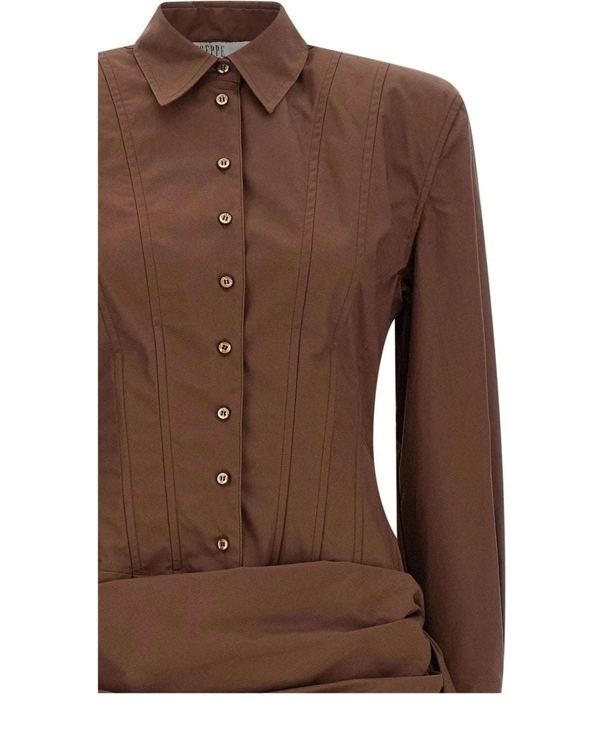 Giuseppe Di Morabito Dresse in brown, Cotton — view 3