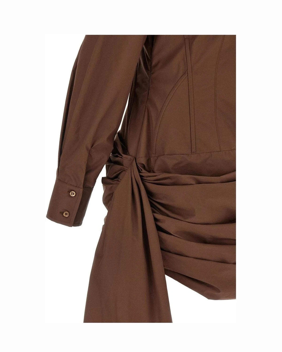 Giuseppe Di Morabito Dresse in brown, Cotton — view 4