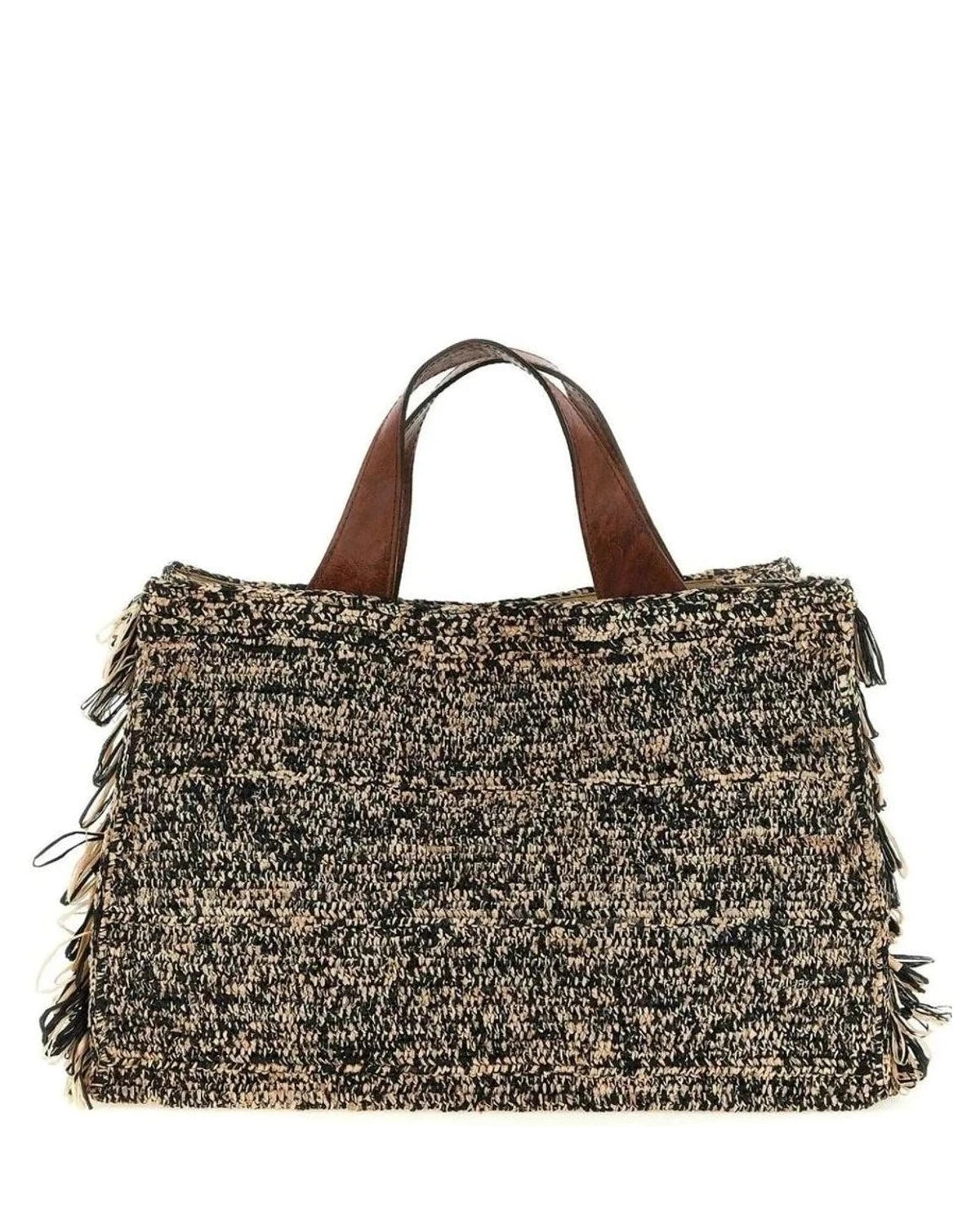 Ibeliv Tote Bag in brown, Raffia