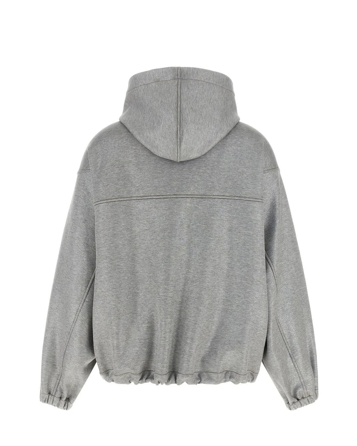 Brunello Cucinelli Bomber Jacket in silver, Cotton — view 2