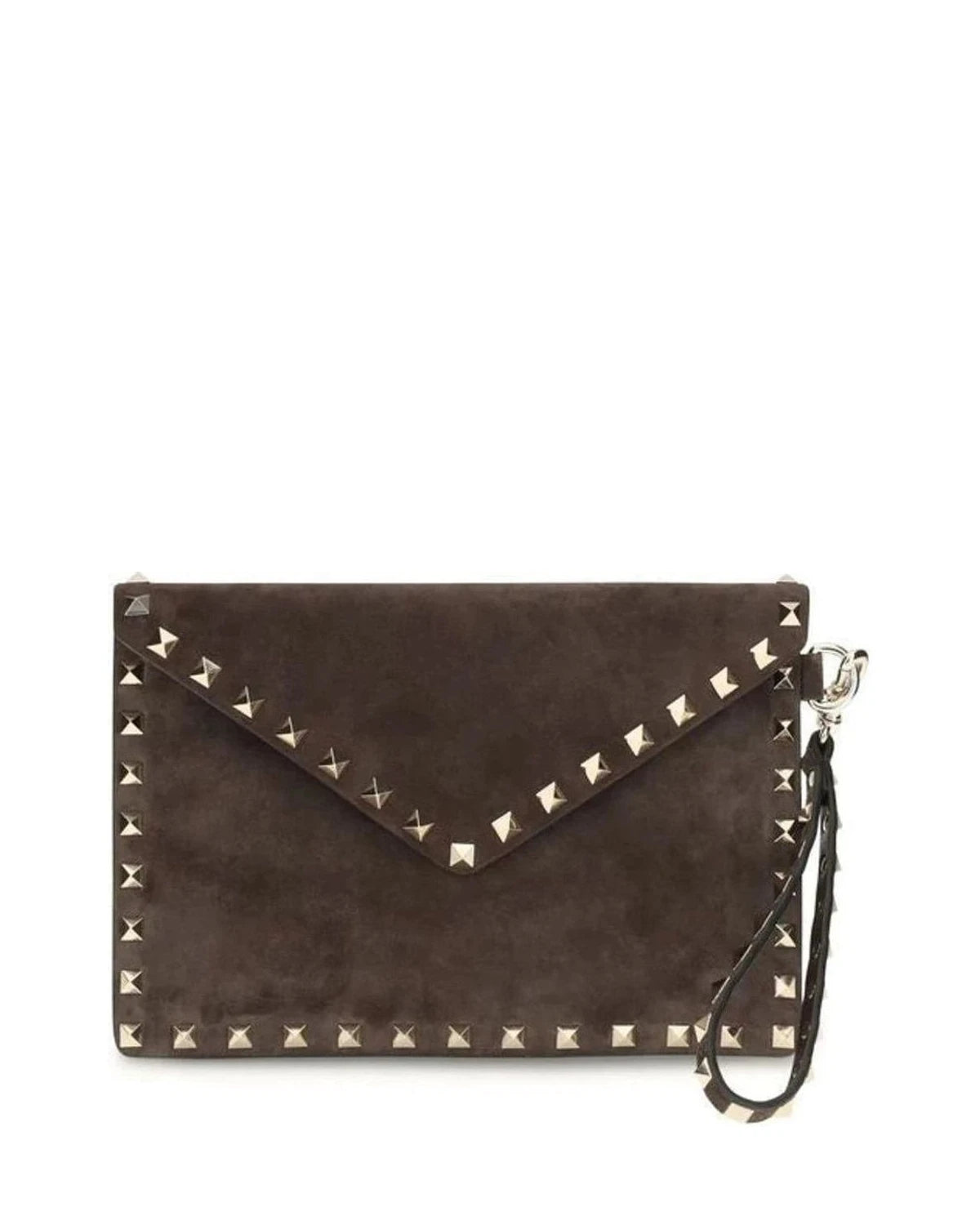 Valentino Garavani Wrist Bag in brown, Suede