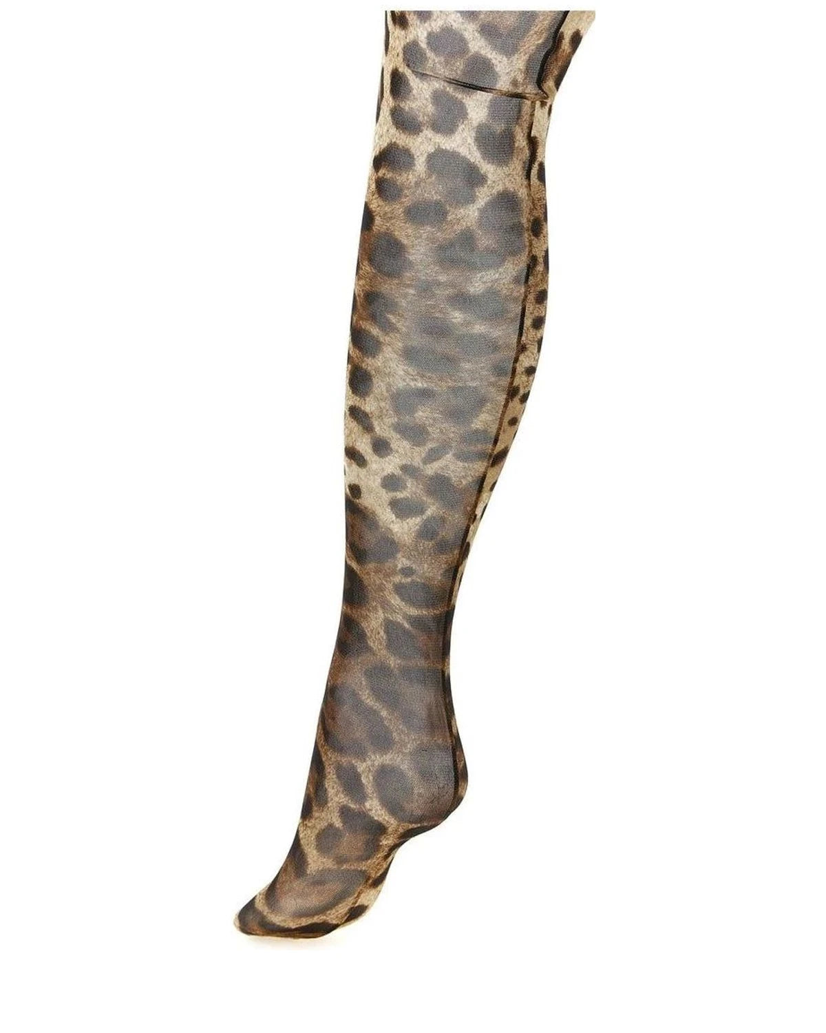 Dolce & Gabbana Knee Sock in brown, Polyamide — view 2