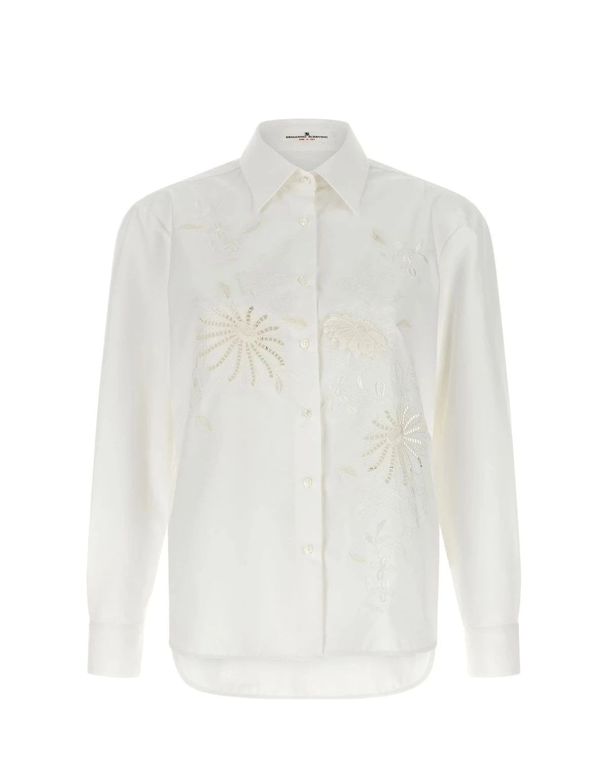 Ermanno Scervino Dress Shirt in white, Cotton