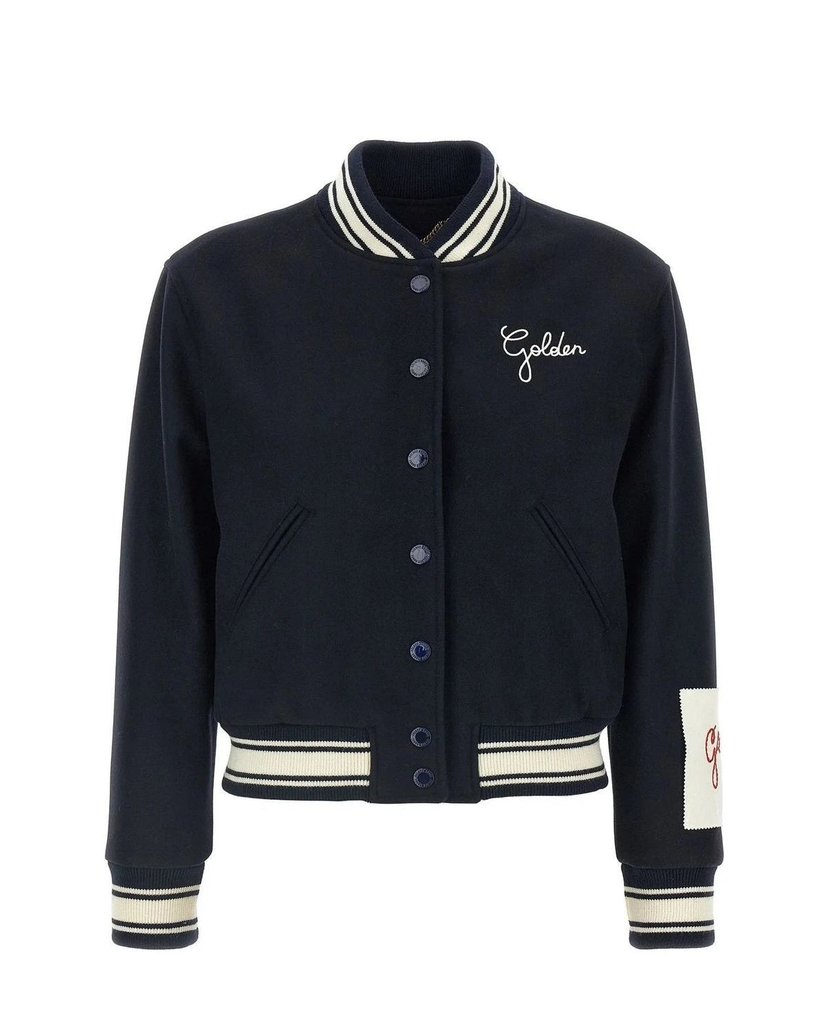 Golden Goose Varsity Jacket in blue, Virgin Wool