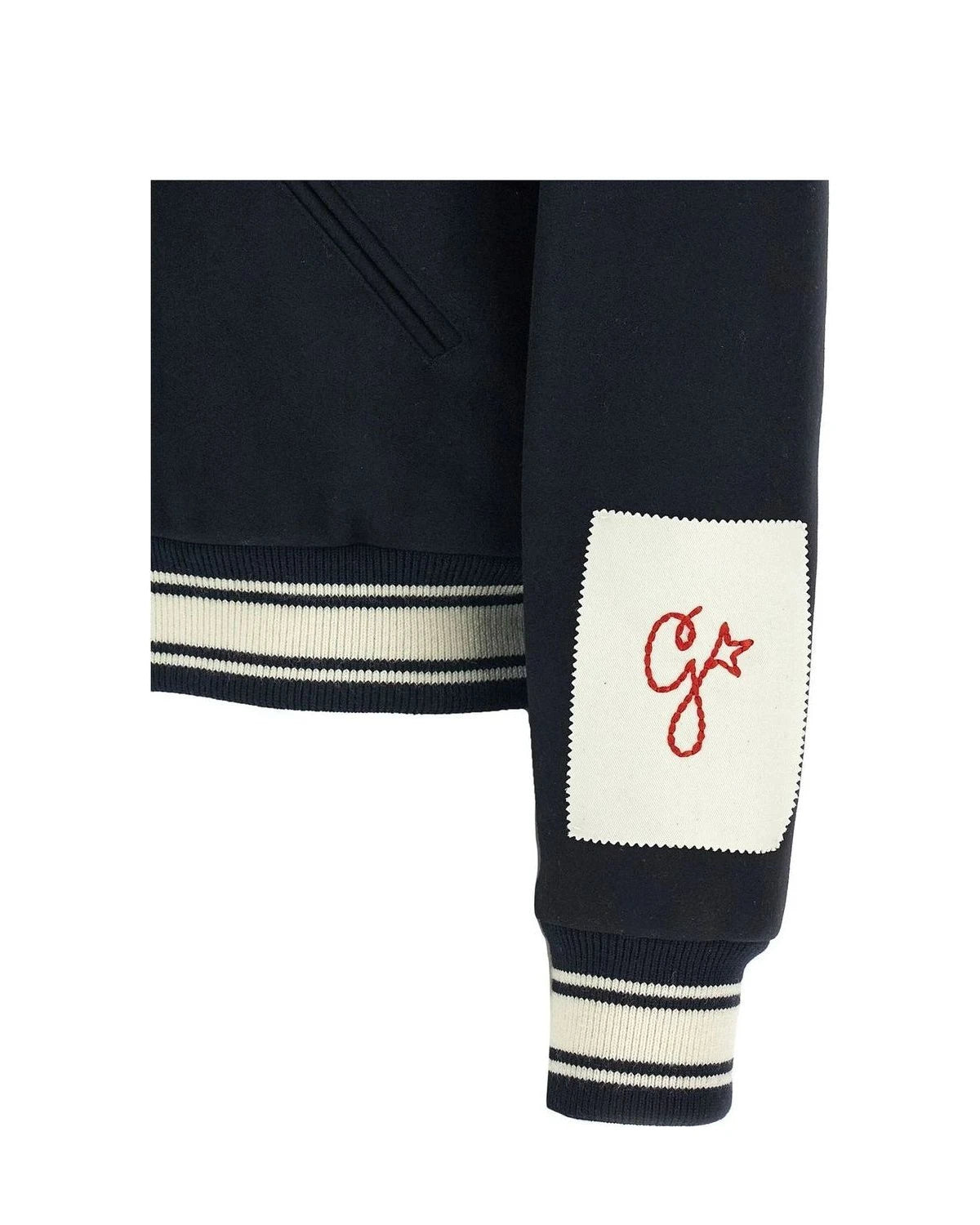 Golden Goose Varsity Jacket in blue, Virgin Wool — view 4